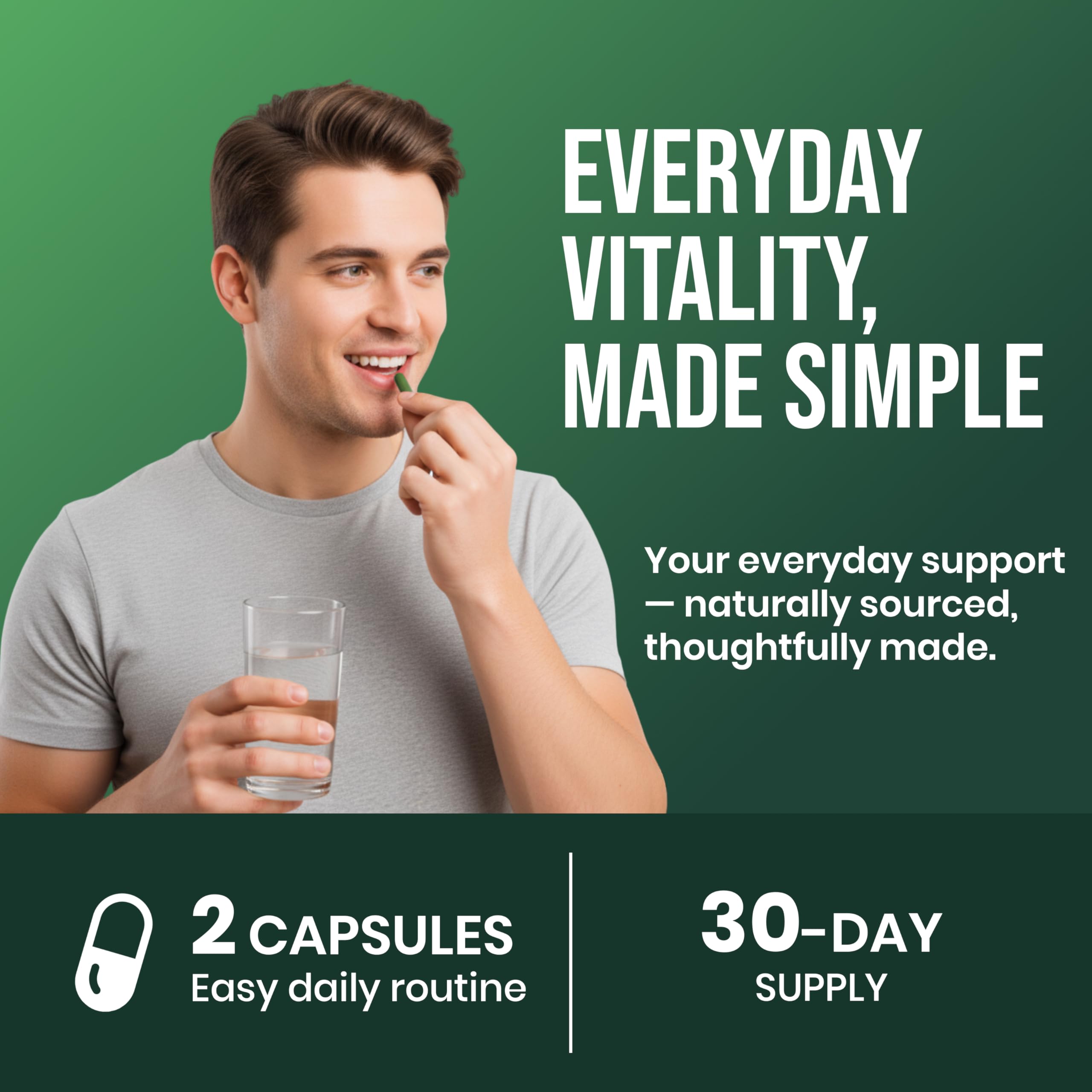 CHARMSVEDA Spirulina Capsules with Moringa – Herbal Immune Support* – 60 Vegan Capsules CHARMSVEDA Au supplements