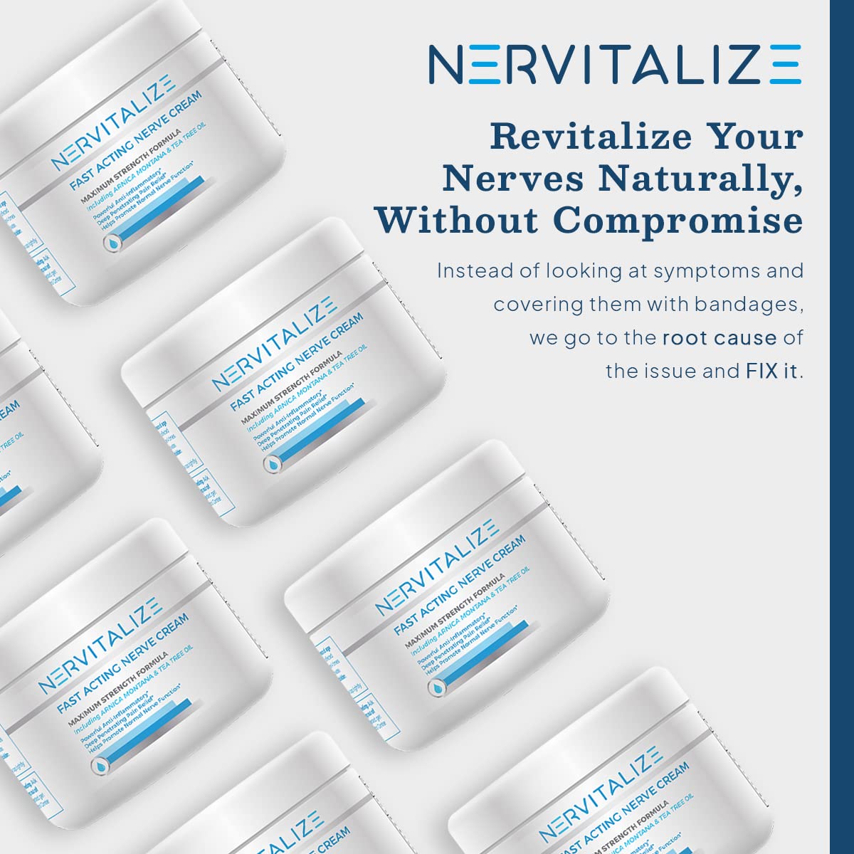 Nervitalize Fast Acting Nerve Pain Relief Cream Maximum Strength Formula - 3 fl oz - Helps Provide Neuro Pain Relief and Deep Nerve Nourishment to Support Normal Nerve Function - Made in The USA Nervitalize Au supplements