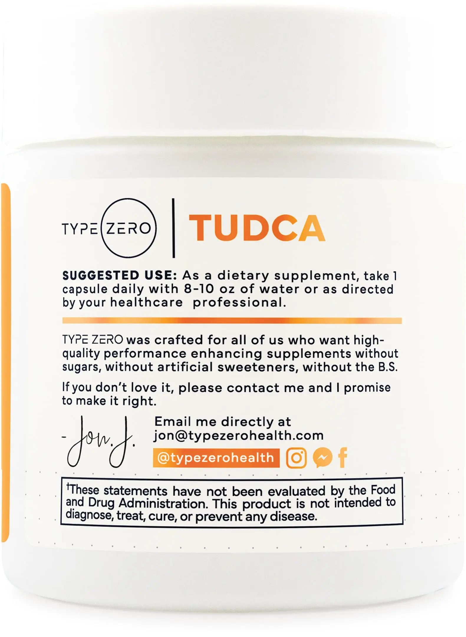 Type Zero Clean TUDCA Capsules 250mg - Pure Tauroursodeoxycholic Acid Supplement - Bile Salt Derivative - 60 Capsules, 60 Servings Type Zero Au supplements