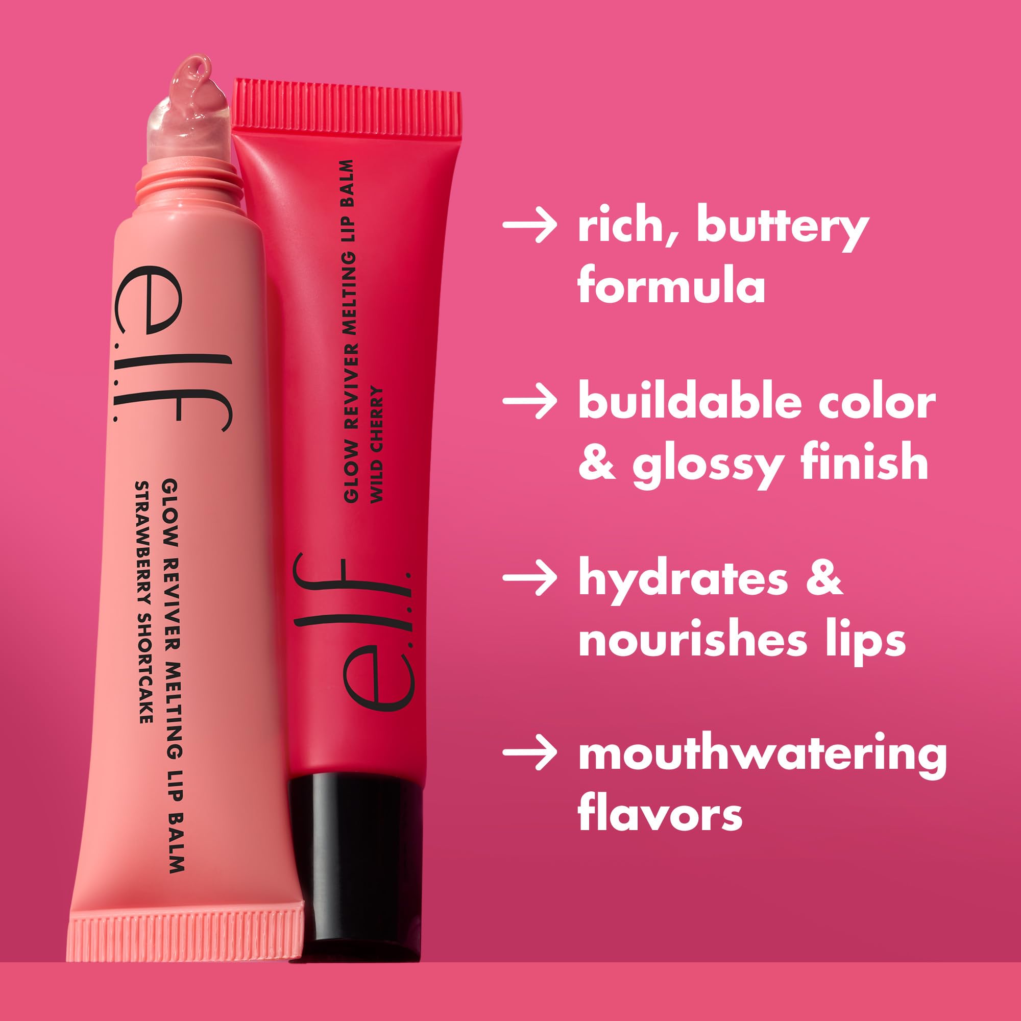 e.l.f. Glow Reviver Melting Lip Balm, Hydrating Tinted Lip Balm For A Glossy Finish & Soft, Supple Lips, Vegan & Cruelty-Free, Blackberry Sorbet e.l.f. Au supplements