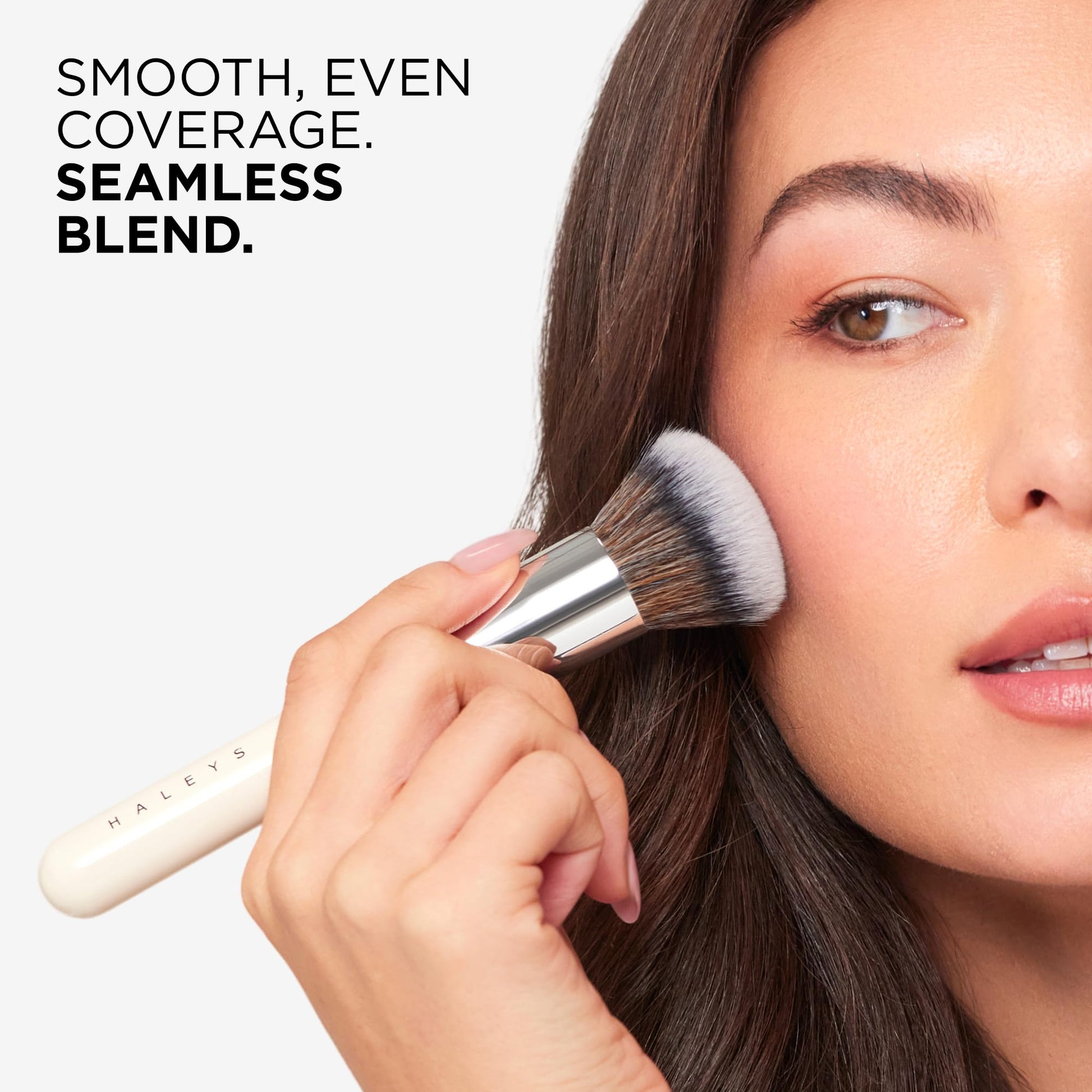 Haleys Beauty Kabuki Foundation Brush For Applying Powder, Foundation, Bronzer, Blush, and Mineral Make up, Soft Bristles, Seamless Blending, Makeup Brushes Essential, Vegan & Cruelty Free HALEYS Au supplements