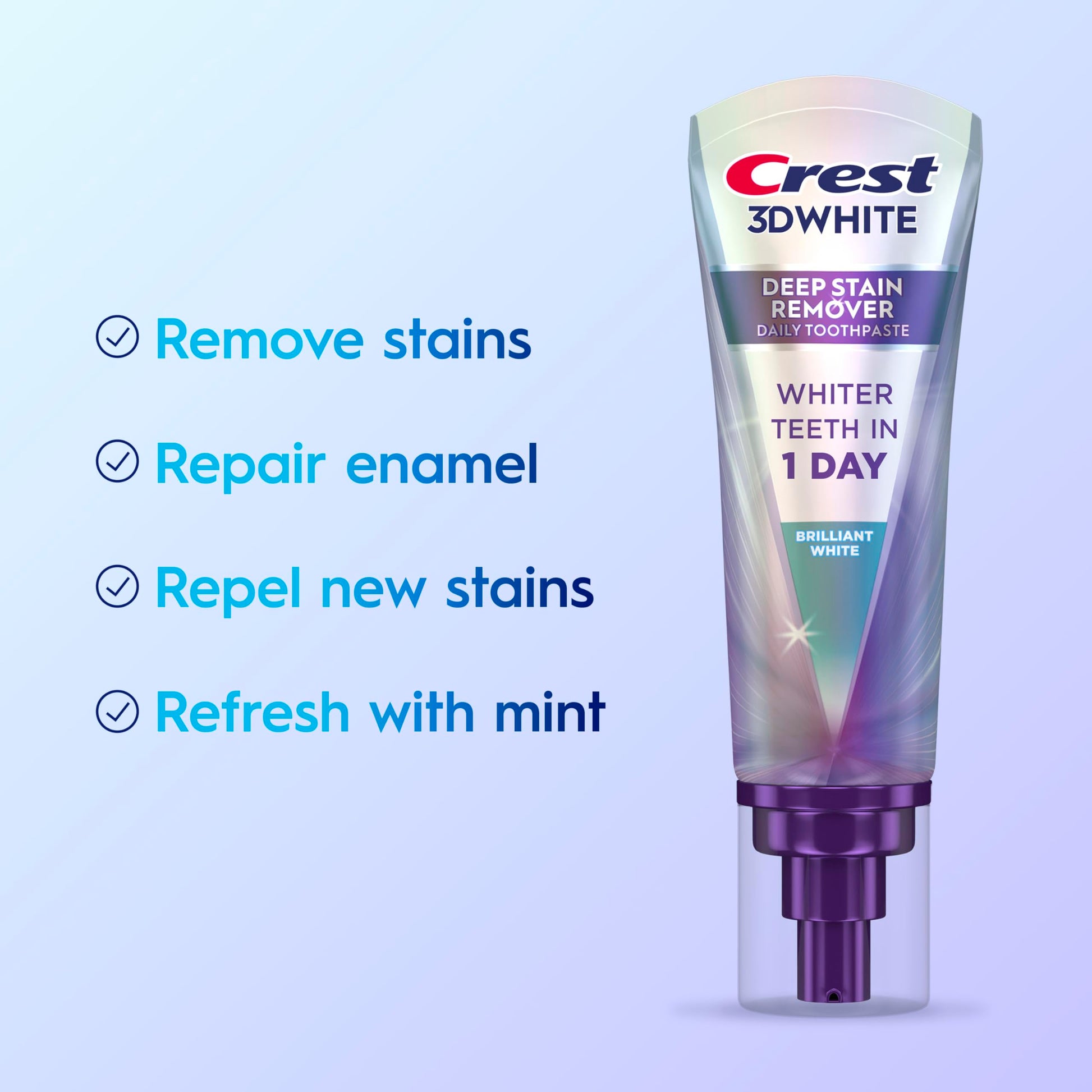 Crest 3DWhite Brilliance Deep Stain Remover Brilliant White Toothpaste - 3.1oz/2pk Crest Au supplements