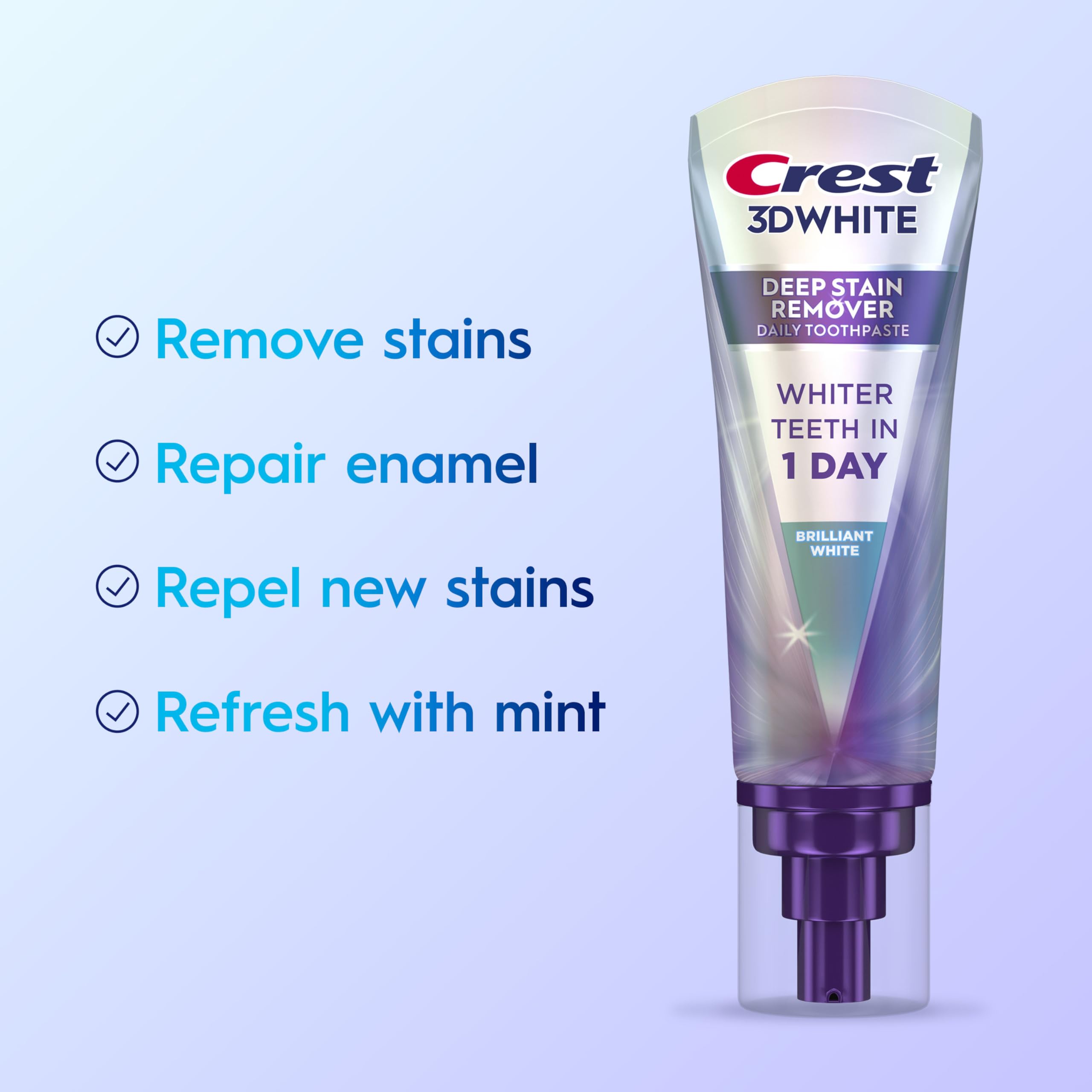 Crest 3DWhite Brilliance Deep Stain Remover Brilliant White Toothpaste - 3.1oz/2pk Crest Au supplements