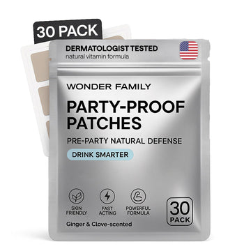 Recovery Patches for Men & Women – Grey Pack Morning Relief After Parties, Drinking & Nights Out – With B-Complex, Vitamins A C D E, Glutathione, Boswellia & Herbal Antioxidants – 30 Patches WONDER FAMILY Au supplements