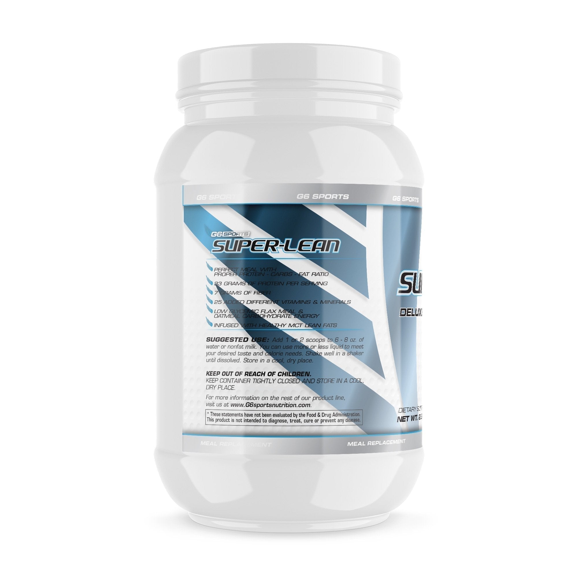 G6 Sports Nutrition Super-Lean Deluxe Meal Replacement (32g Protein, 7g Fiber, 25 Added G6 Sports Au supplements