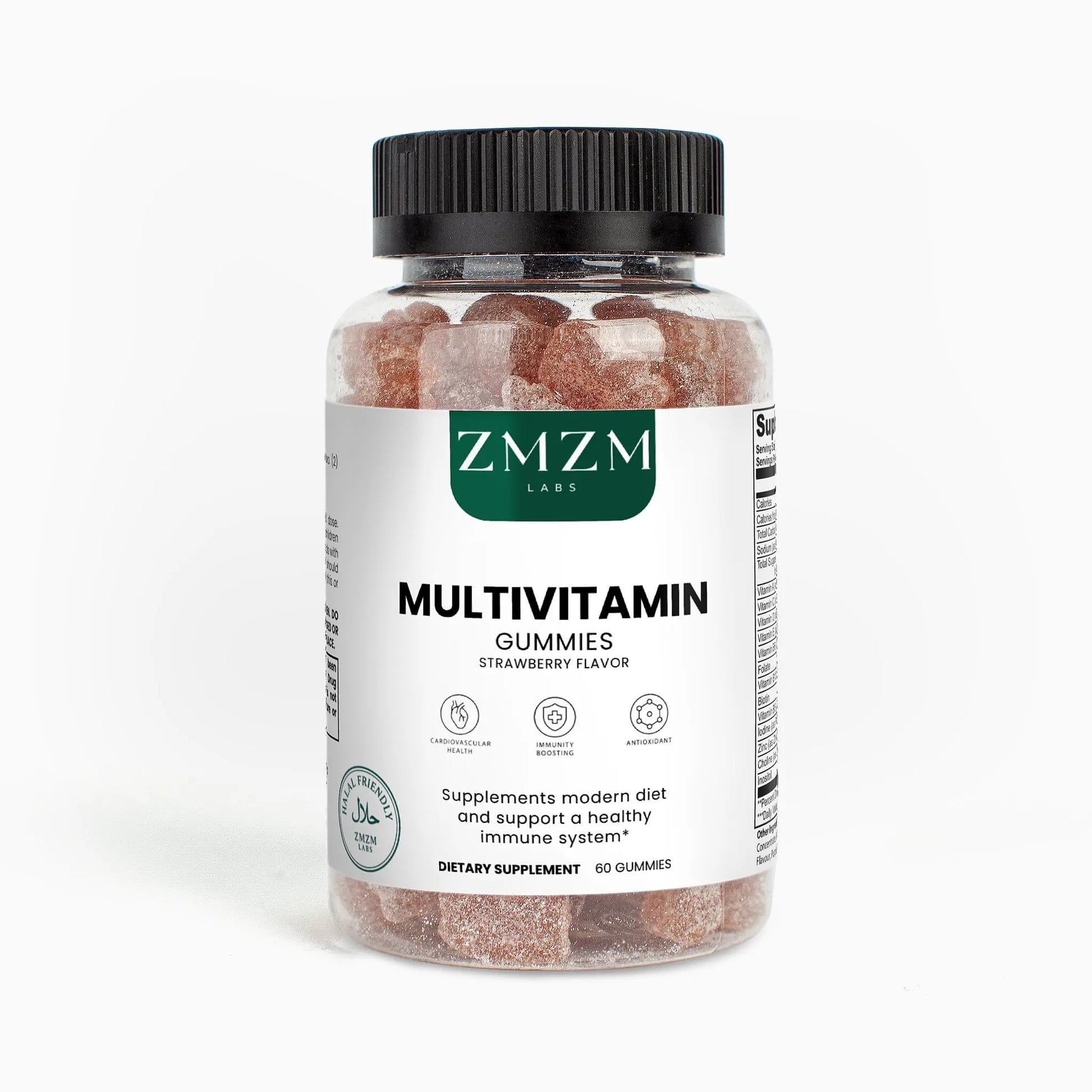 ZMZM LABS Multivitamin Gummies – Strawberry Flavor, 60 Gummies, Vegan, Gelatin-Free, Halal-Friendly Daily Vitamin Supplement ZMZM LABS Au supplements