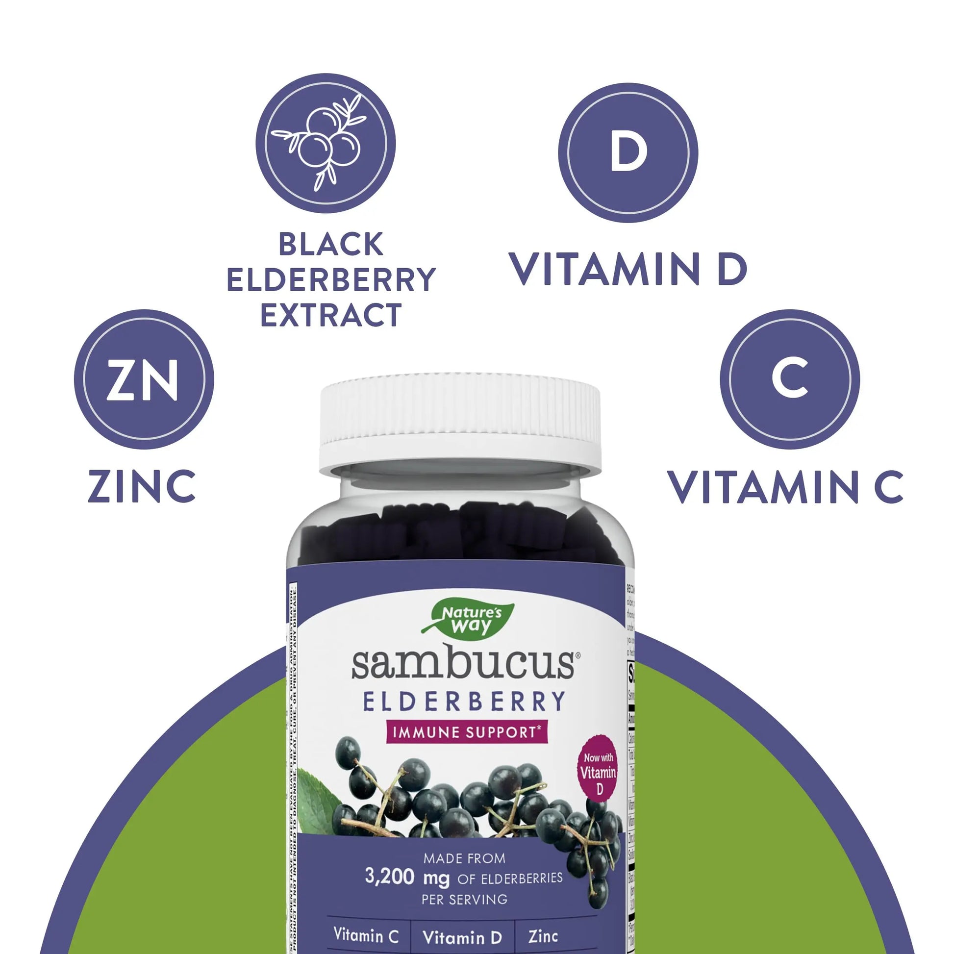Nature's Way Sambucus Elderberry Gummies - Immune Support Supplement for Kids Nature's Way Au supplements