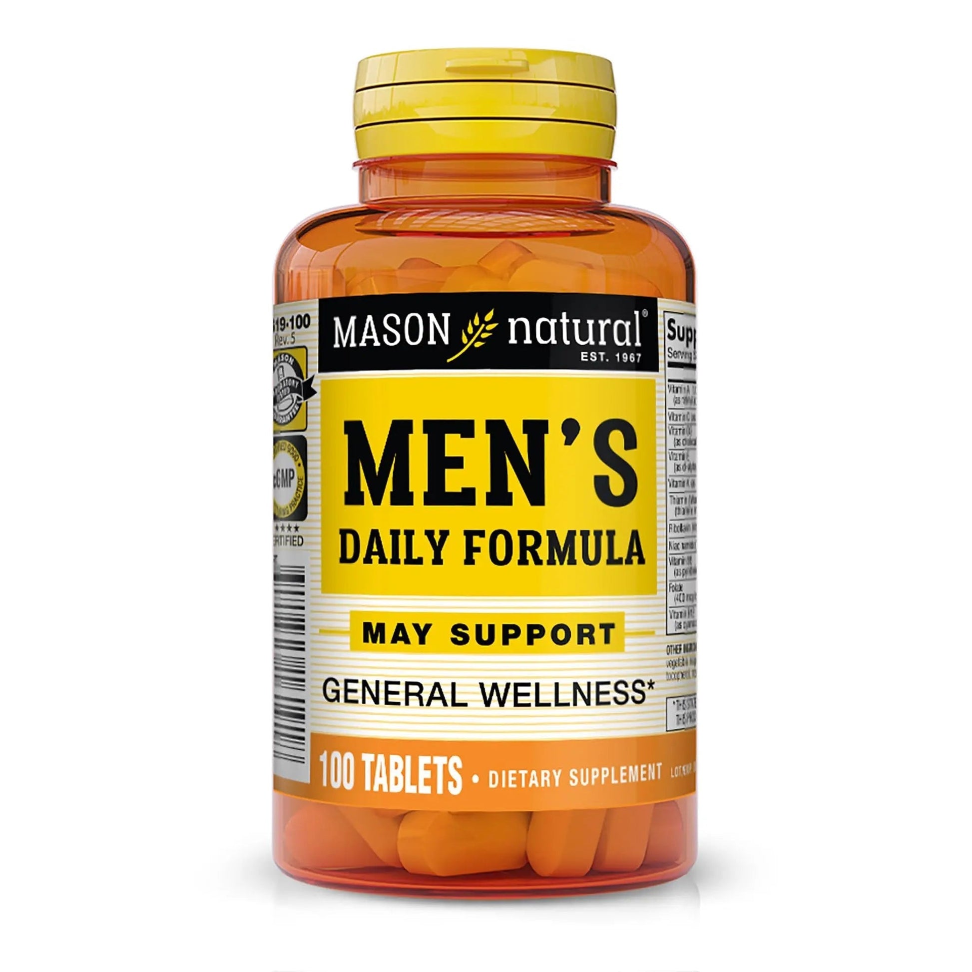 MASON NATURAL, Mens Daily Formula Equivalent to One a Day Mens Brand Tablets - 100 ea MASON NATURAL Au supplements