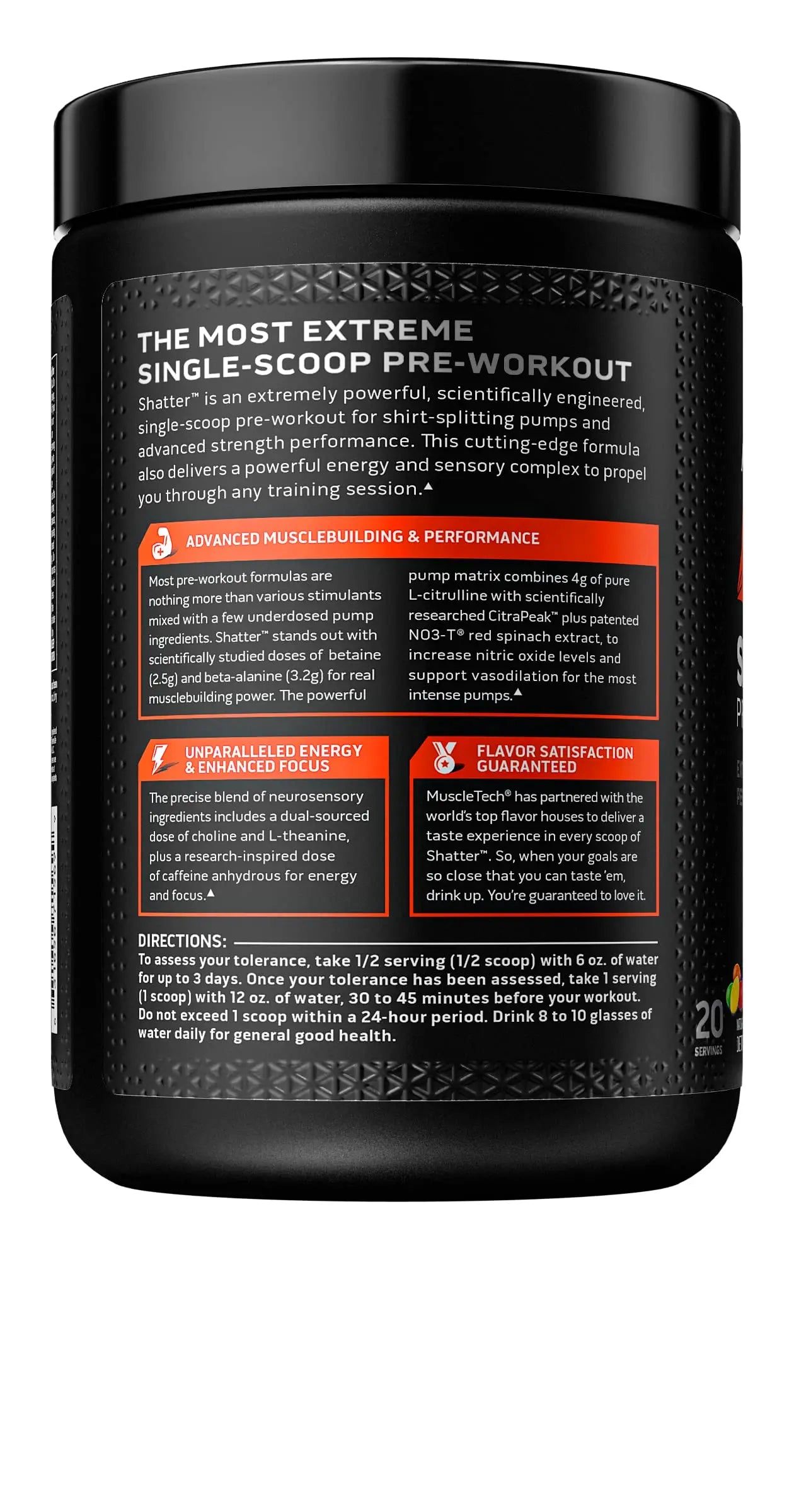 Pre Workout Powder MuscleTech Shatter Pre-Workout PreWorkout Powder MuscleTech Au supplements