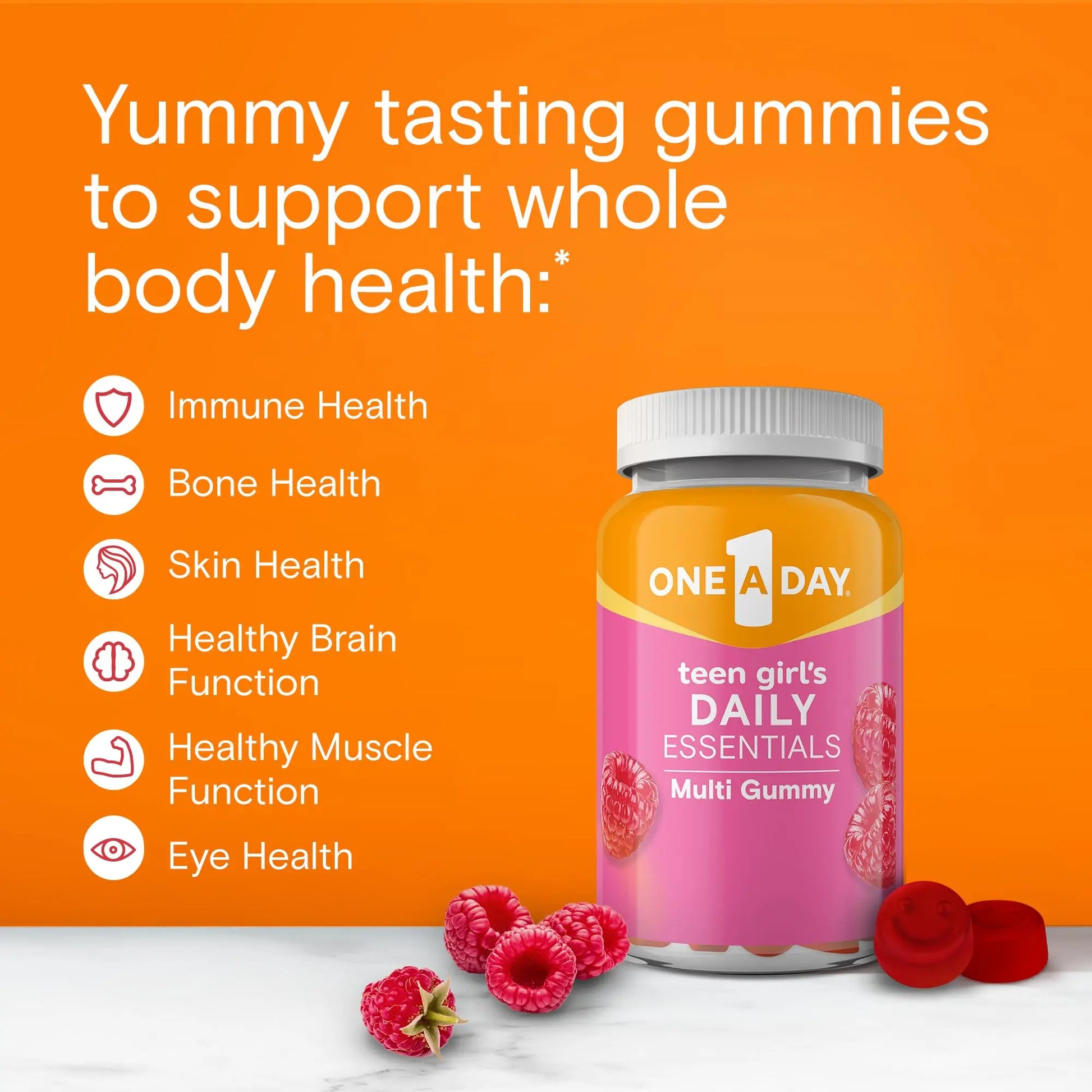 One A Day Teen Girl’s Daily Essentials Multivitamin Gummies, Teen Girl Multivitamins with Biotin, Vitamin B12 and B6, Vitamin C ONE A DAY Au supplements