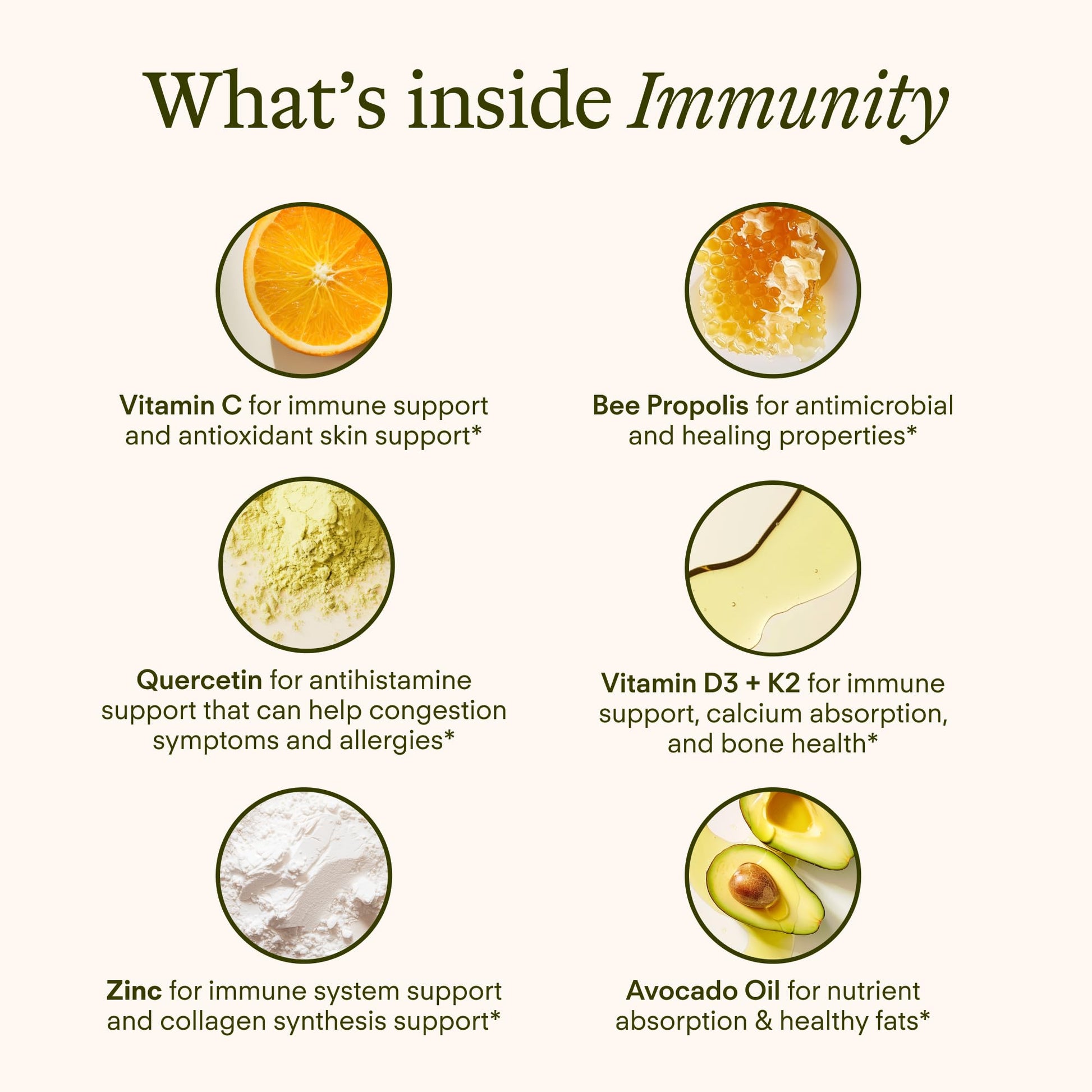 Sunny Within Immunity - 6-in-1 Liposomal Vitamin C Packets, Zinc, D3 + K2, Quercetin, Bee Propolis & Avocado Oil - Antioxidant Liquid Supplement for Immunity, Skin & Bone* - 30 Pouches Sunny Within Au supplements