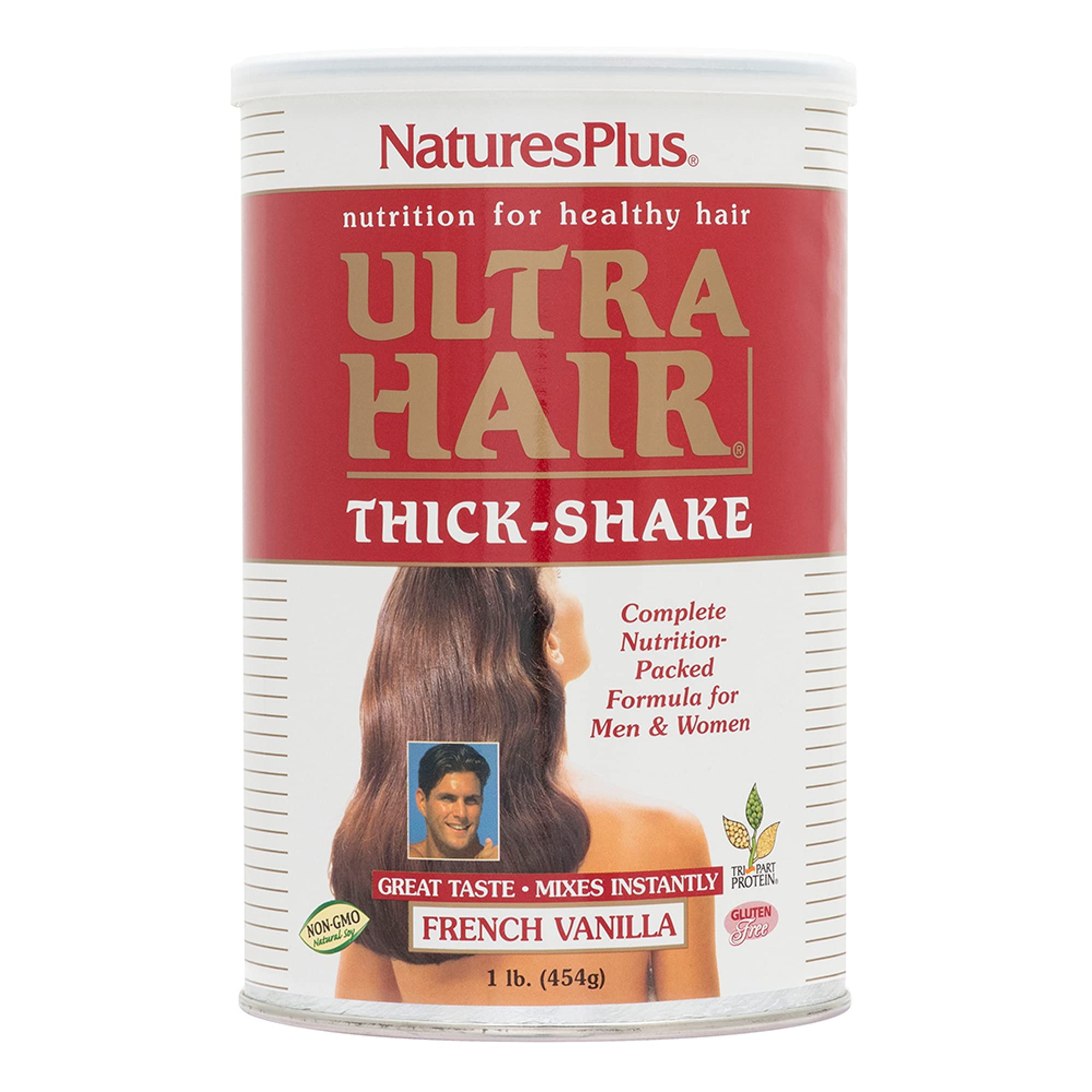 NaturesPlus Ultra Hair Thick Shake - 1 lb - French Vanilla Flavor - Hair Protein Powder for Healthy Growth - With Biotin & Amino Acids - Non-GMO, Gluten-Free - 16 Servings NaturesPlus Au supplements