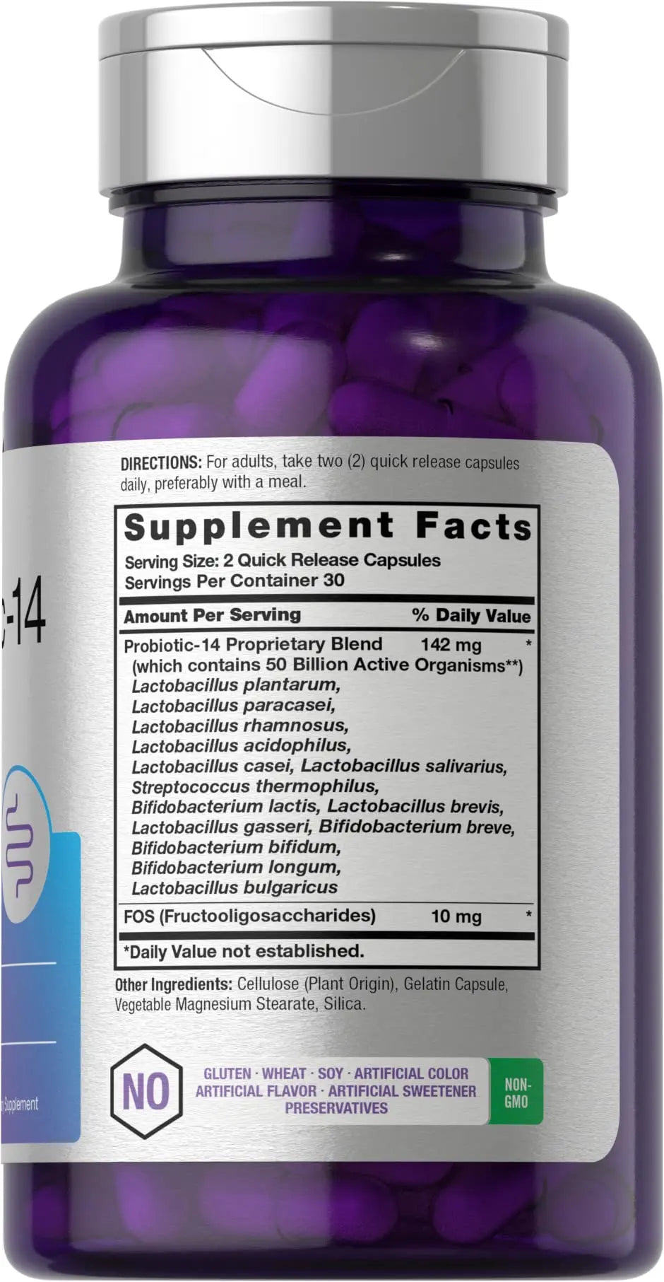 Horbäach Probiotics with Prebiotics | 60 Capsules | 50 Billion Active Organisms | Non-GMO Horbäach Au supplements