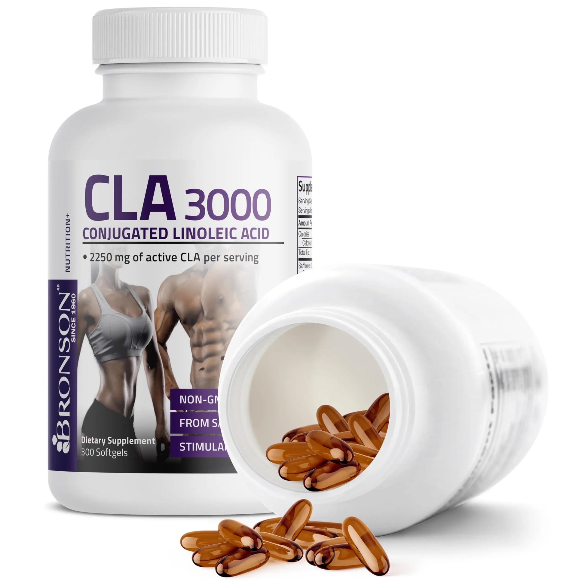 Bronson CLA 3000 Extra High Potency Supports Healthy Weight Management Lean Muscle Mass Non-Stimulating Bronson Au supplements