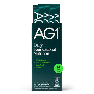 AG1 Athletic Greens Powder Supplement, Improve Gut Health, Multivitamin, Probiotic, Gluten Free, Vegan and Keto Friendly, 75 Vitamins (Travel Packs, 14 Count) - Classic Formula AG1 Au supplements