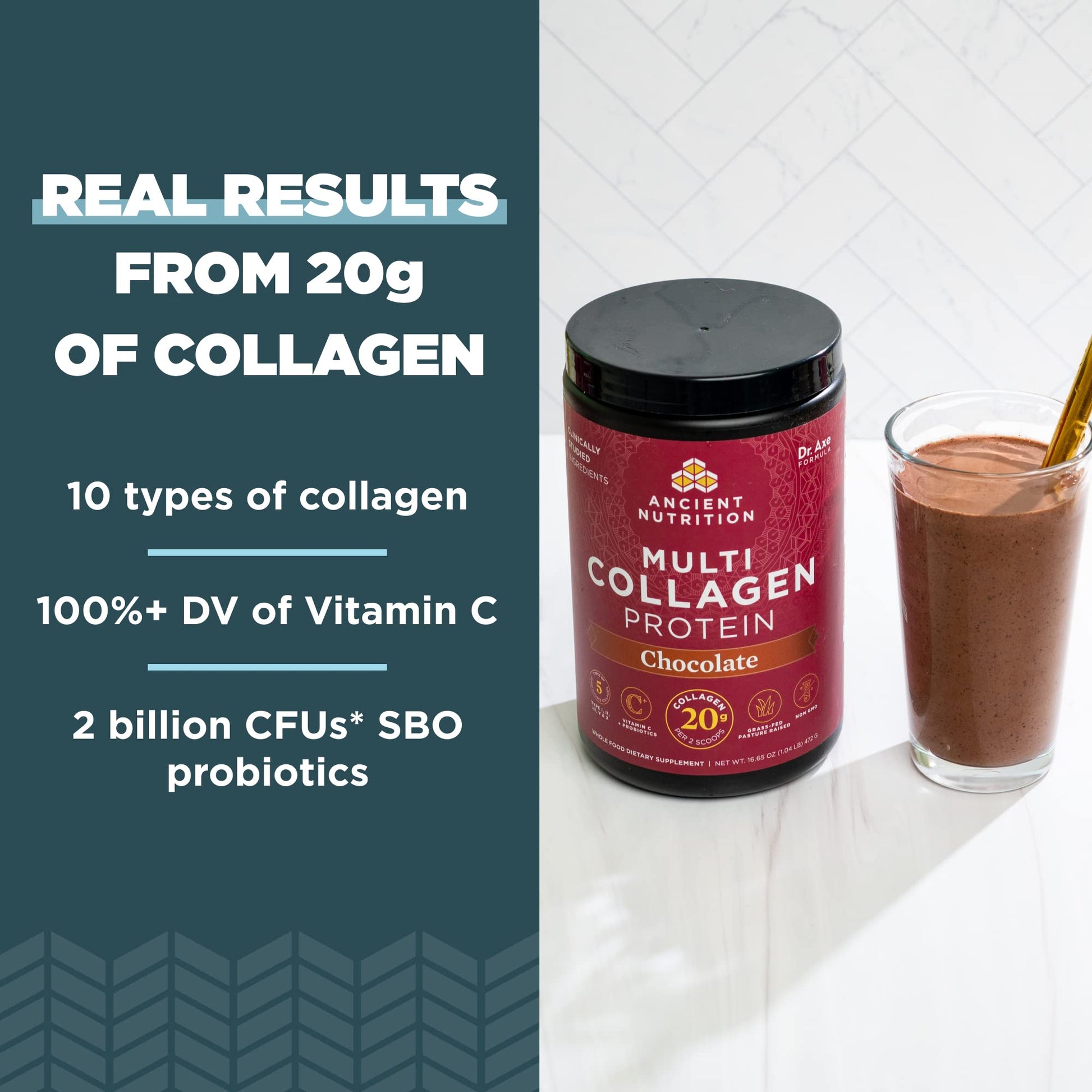 Ancient Nutrition Hydrolyzed Collagen Peptides Powder with Probiotics, Chocolate Multi Collagen Protein for Women and Men with Vitamin C, 40 Servings, Supports Skin and Nails, Gut Health, 16.65oz Ancient Nutrition Au supplements