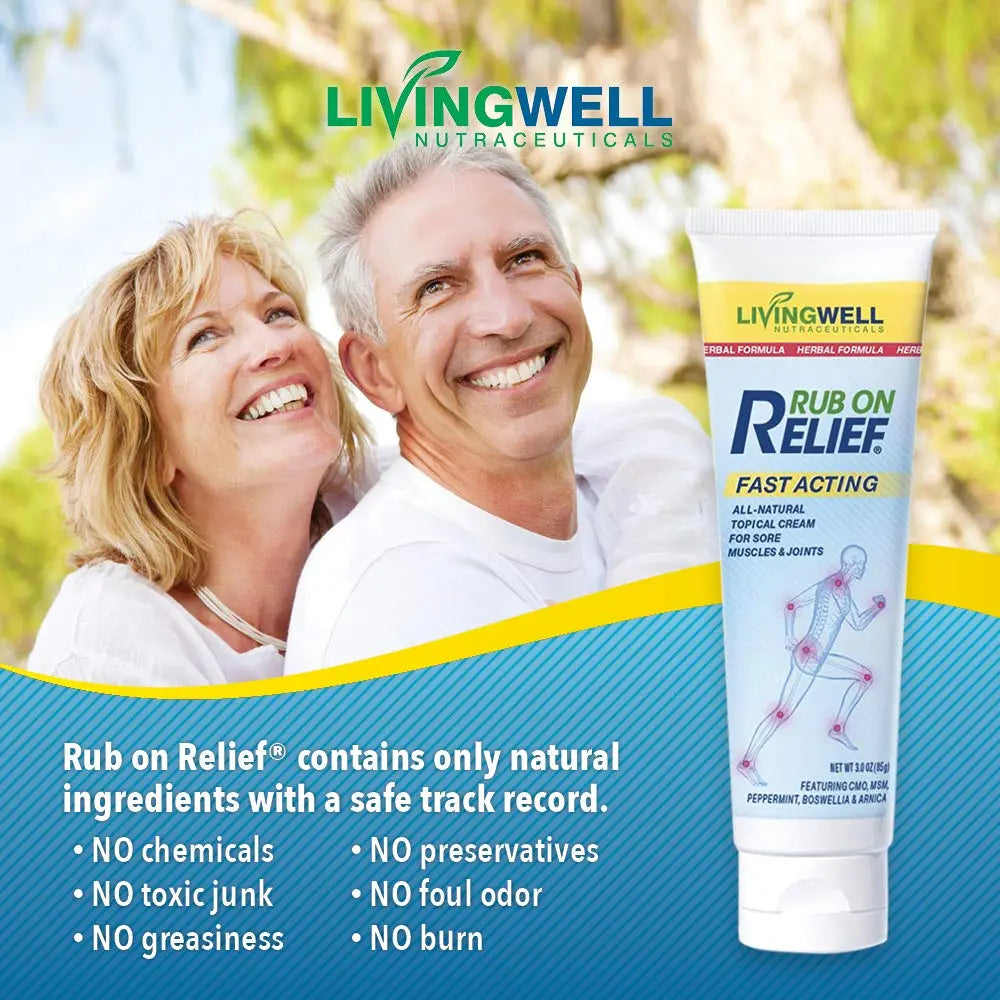 RUB ON RELIEF Fast Acting, Natural Joint and Ache Cream for Muscles, Neck, Back RUB ON RELIEF Au supplements