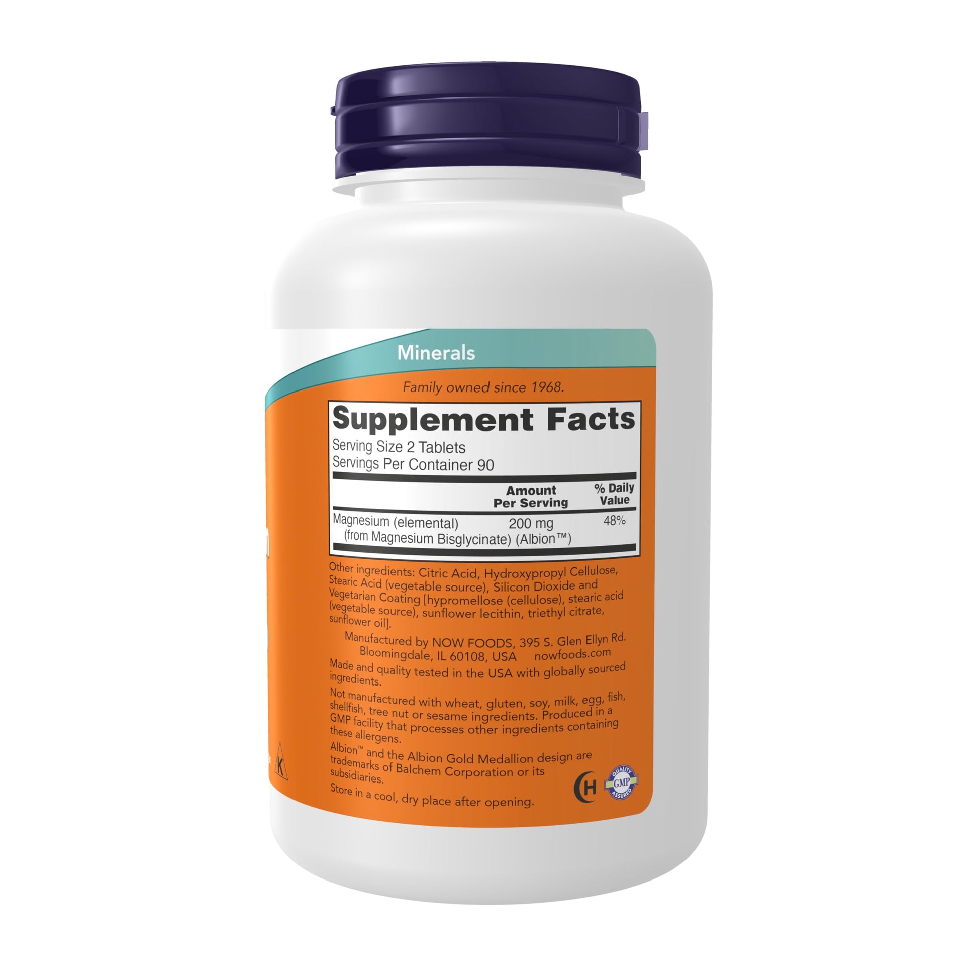NOW Foods Supplements, Magnesium Glycinate 100 mg, Highly Absorbable Form, 180 Tablets NOW Foods Au supplements
