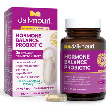 Daily Nouri Hormone Balance Probiotics for Women | Hormonal Balance Support | Vaginal pH + Gut Health | 7 Clinically Studied Strains + Omega | 30-Day Supply Daily Nouri Au supplements