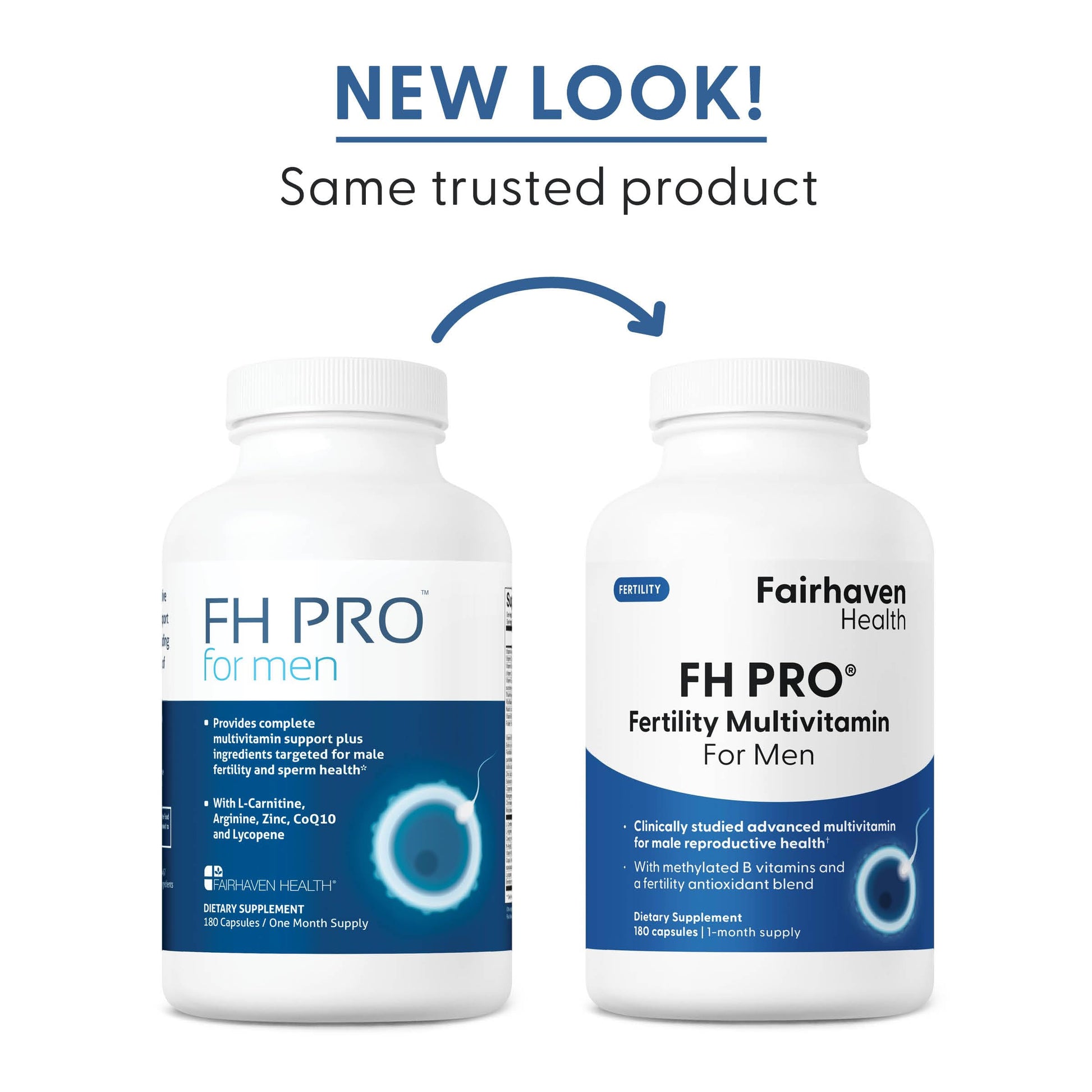 Fairhaven Health FH Pro for Men | Clinically Studied Premium Prenatal Fertility Supplements for Men | Male Fertility Supplements | Count and Motility Support Pre-Conception for Him | 180 Capsules Fairhaven Health Au supplements
