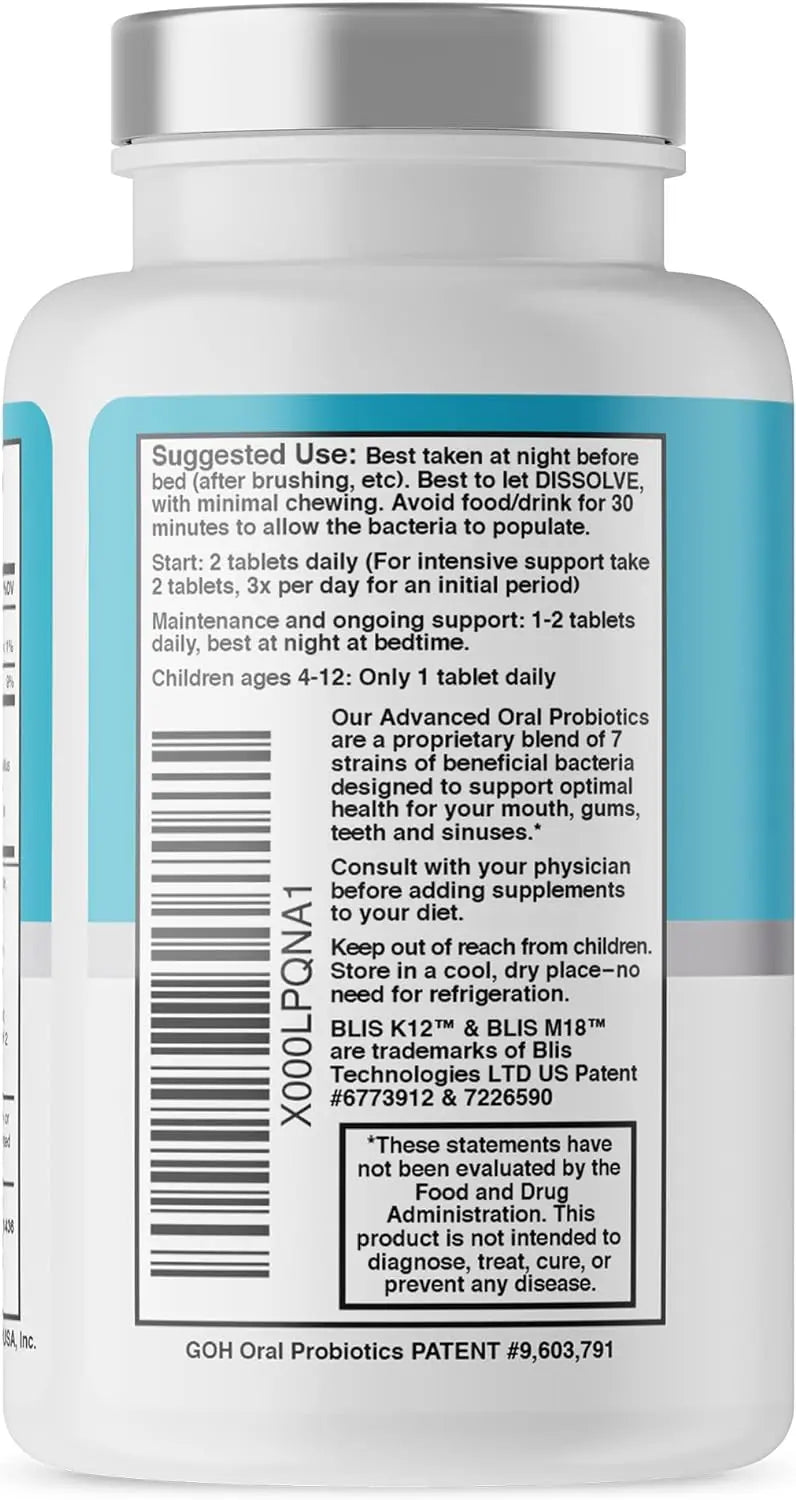 Oral Probiotics for Mouth Bad Breath Treatment for Adults: Dentist Formulat Great Oral Health Au supplements