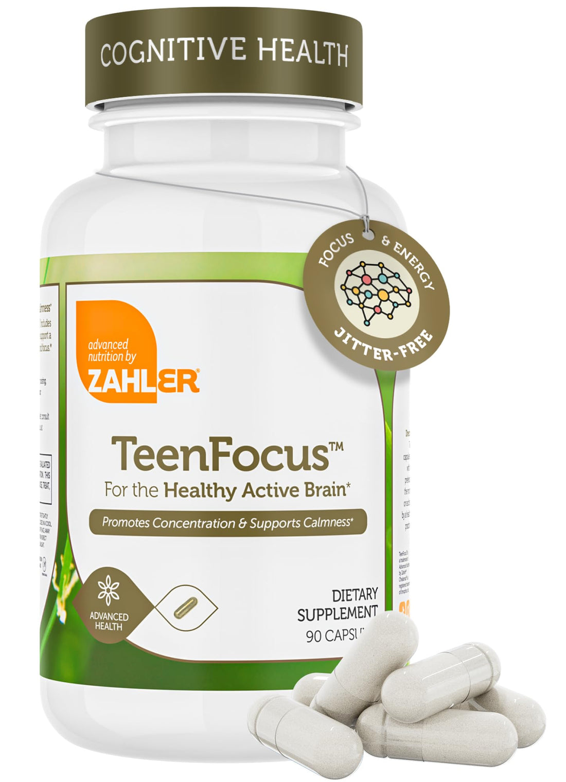 Zahler TeenFocus, Advanced Formula for Improved Focus & Concentration, Certified Kosher, 90 Capsules Zahler Au supplements