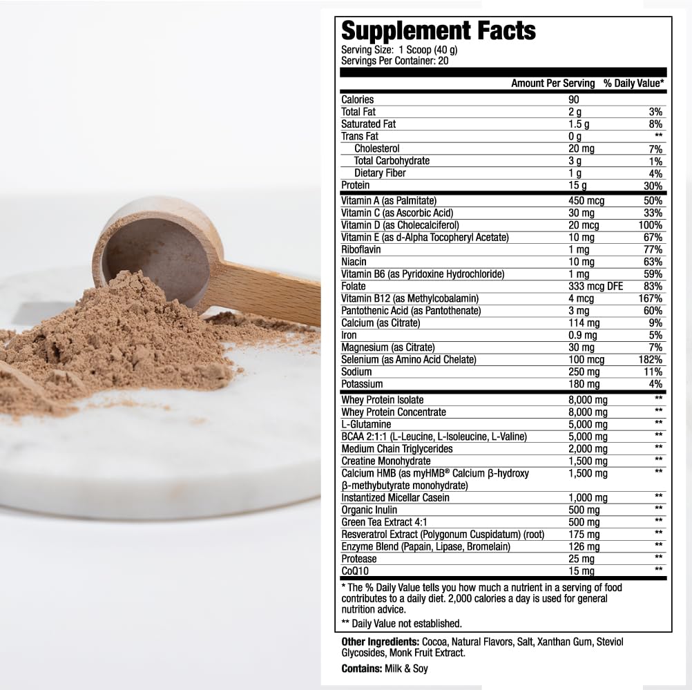 MEND Regenerate, Post Workout Recovery, Immune Support, and Sports Nutrition Supplement for Men and Women - Natural, Gluten Free, and Non-GMO - Cocoa Protein Powder, 20 Servings MEND Au supplements