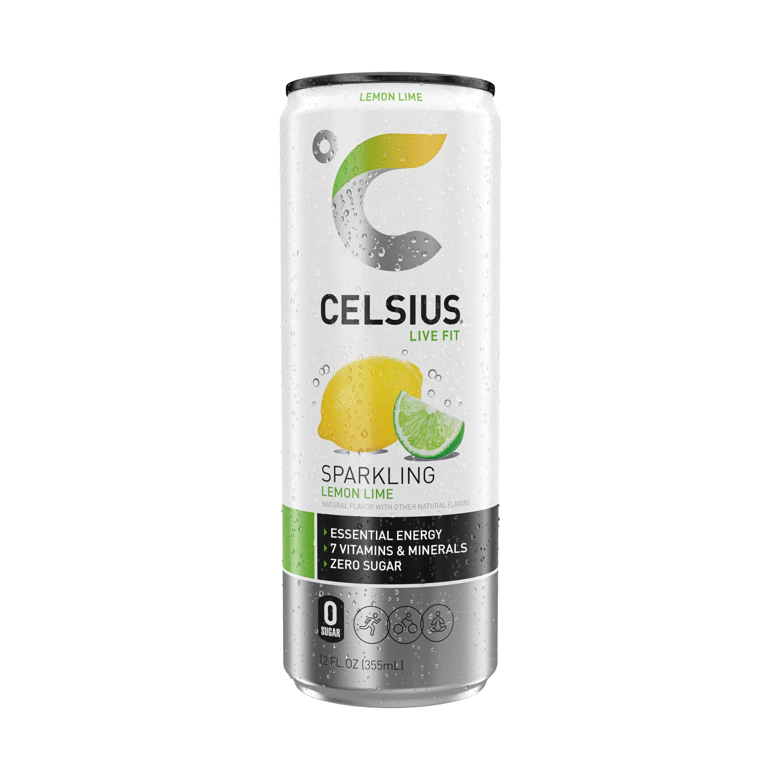 CELSIUS Sparkling Lemon Lime, Functional Essential Energy Drink, 12 Fl Oz (Pack of 12) CELSIUS Au supplements