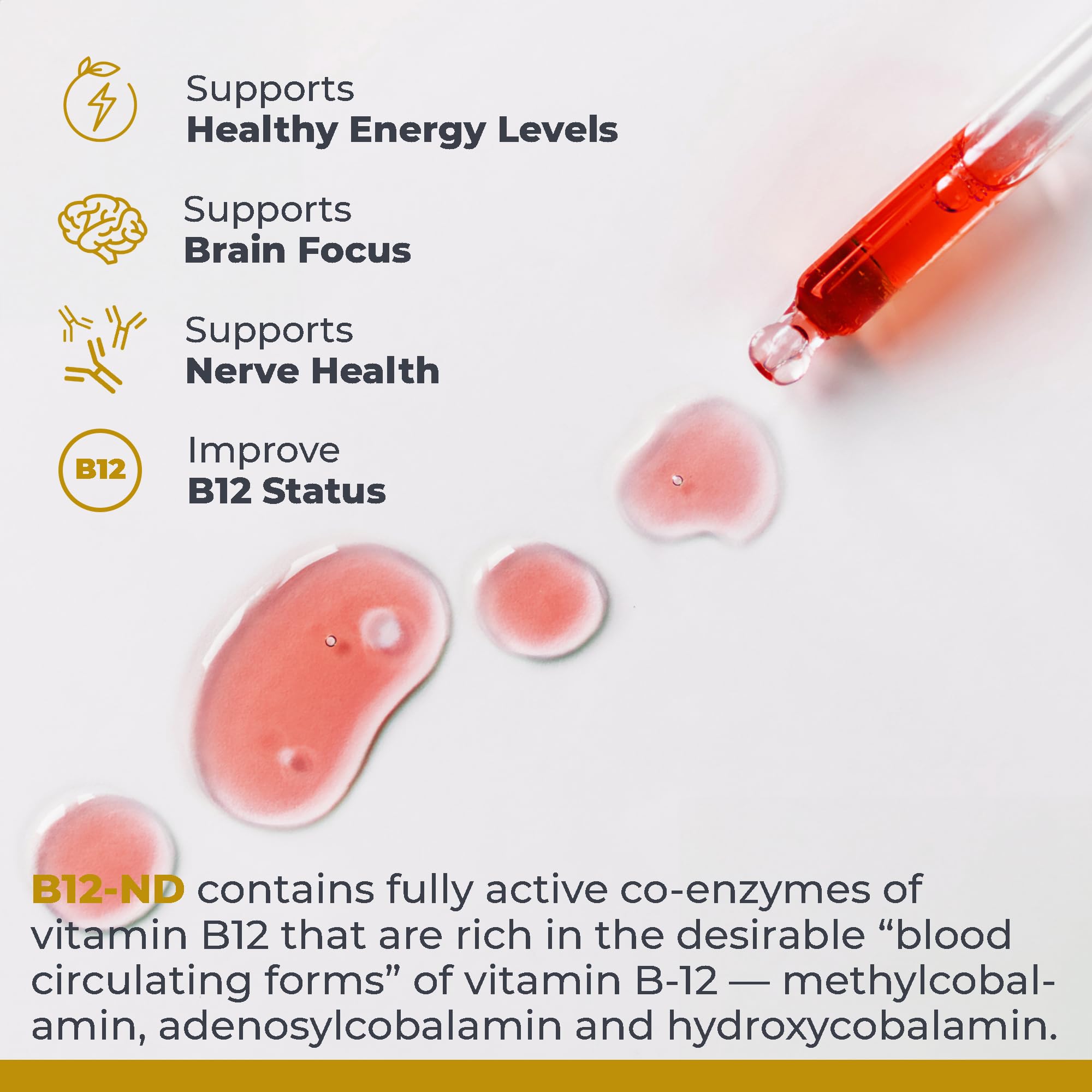 Premier Research Labs B12-ND - Vitamin B12 Liquid, B12 Vitamins, B12 Drops, B-12 Tincture with Methylcobalamin, Adenosylocobalamin, Hydroxcobalamin, 1000 mcg B12 Per Serving - 2 Fl Oz Premier Research Labs Au supplements