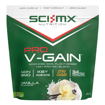 SCI-MX Pro-V Gain - 100% Vegan Vanilla Flavour Soy Protein Powder Isolate + B12 + Magnesium SCI-MX Au supplements