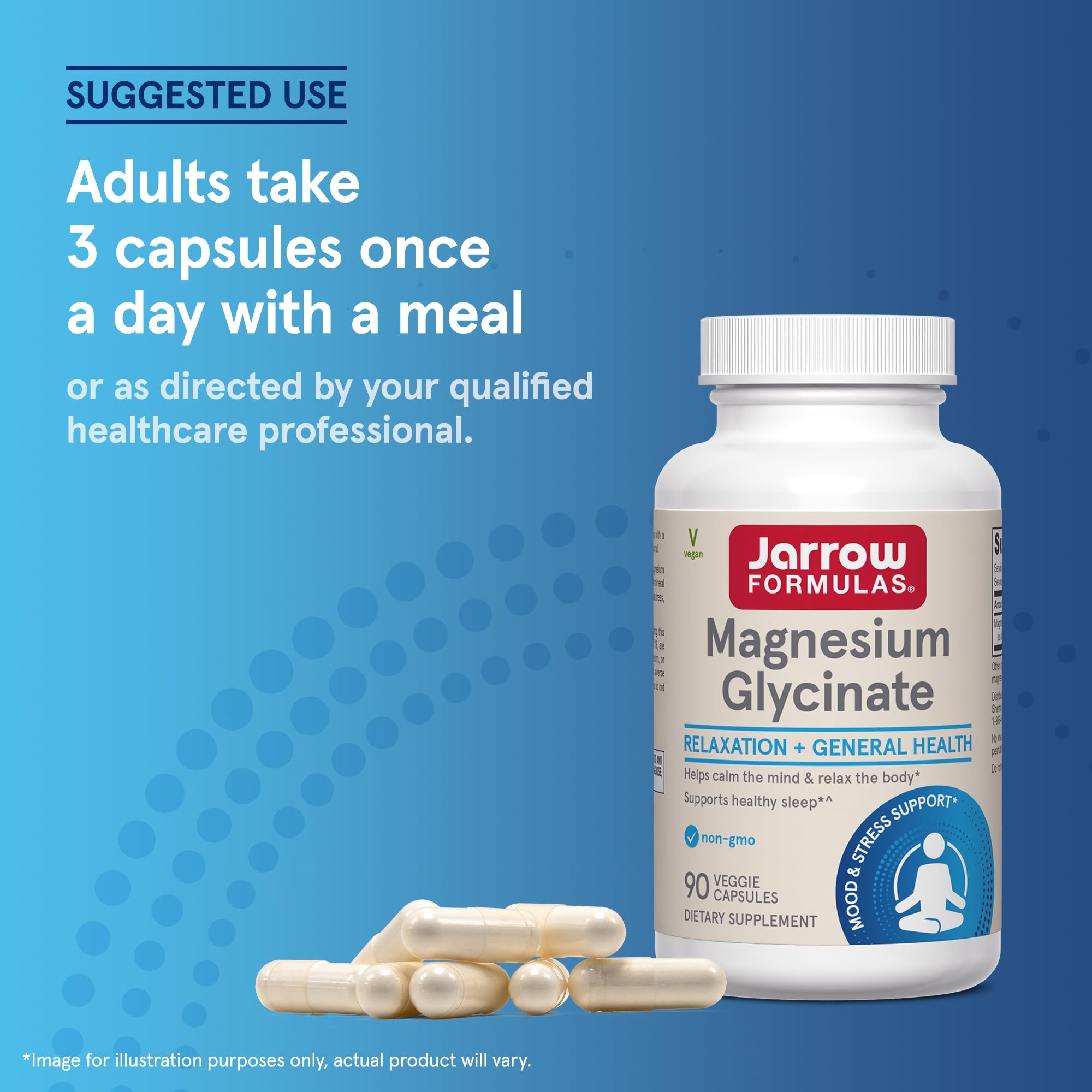 Jarrow Formulas Magnesium Glycinate Veggie Capsules - 360 mg Magnesium per Serving, Supports Relaxation and Healthy Sleep, 90 Count, 30 Day Supply Jarrow Formulas Au supplements