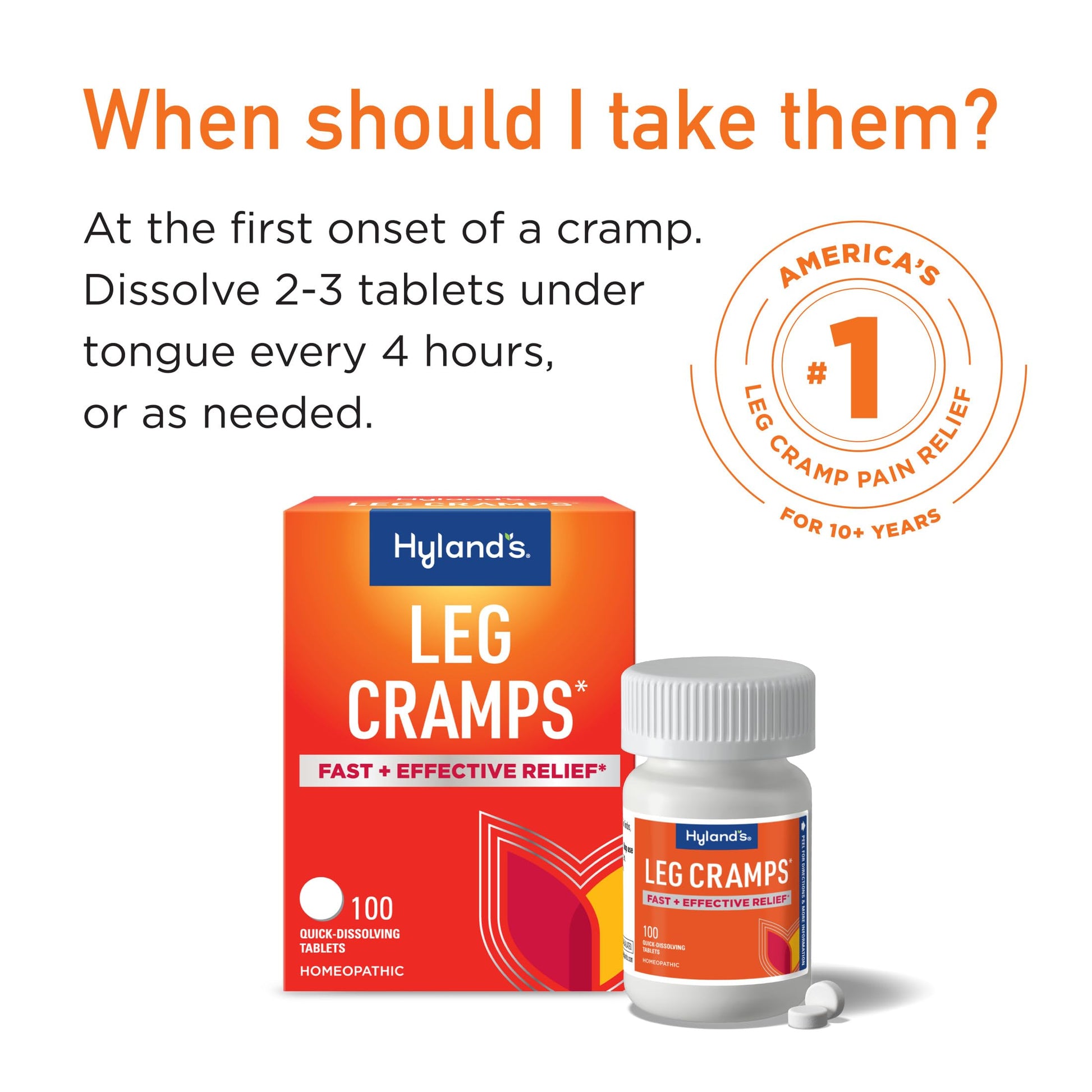 Hyland's Leg Cramps, Relief of Leg, Calf, Charley Horses, and Foot Cramps, 100 Quick-Dissolving Tablets 3-Pack (300 Total) Hyland's Au supplements