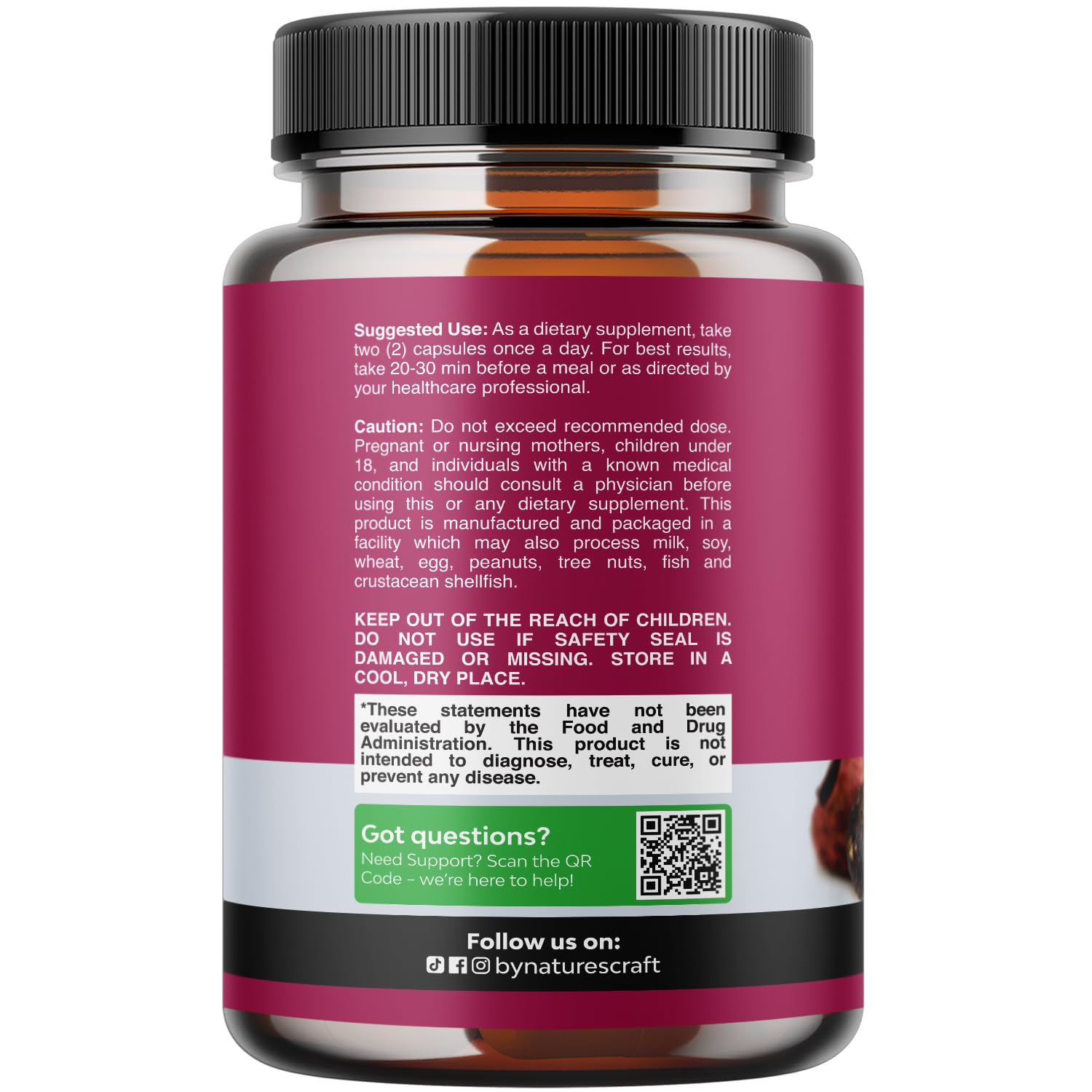 Maca Root Capsules for Women - Potent Herbal Supplement with Female Enhancing Blend of Red Yellow & Black Maca Root - Non-GMO Certified Vegan and Gluten-Free with No Artificial Colors - 30 Count Natures Craft Au supplements