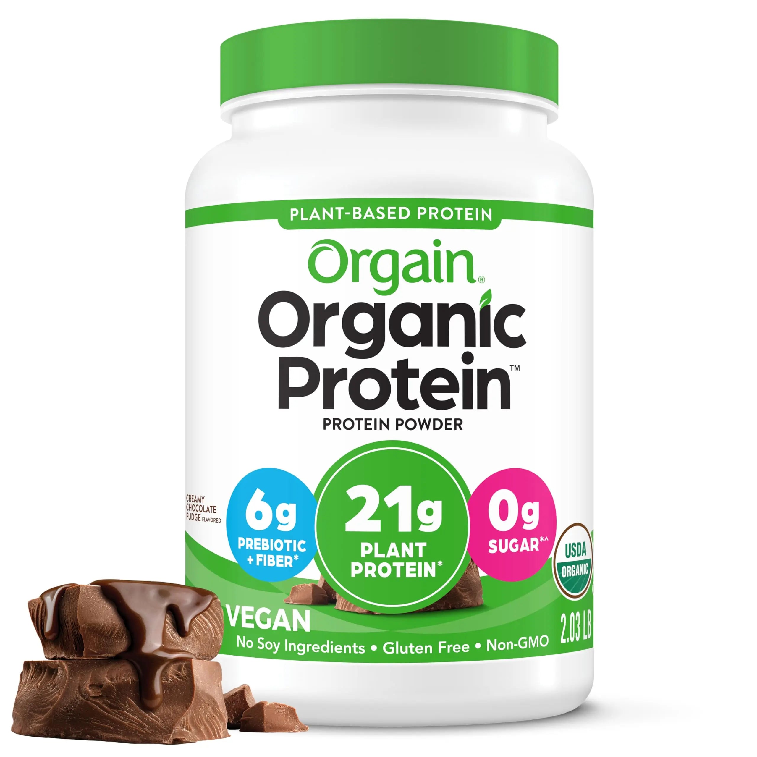 Orgain Organic Vegan Protein Powder, Creamy Chocolate Fudge - 21g Plant Based Protein Orgain Au supplements