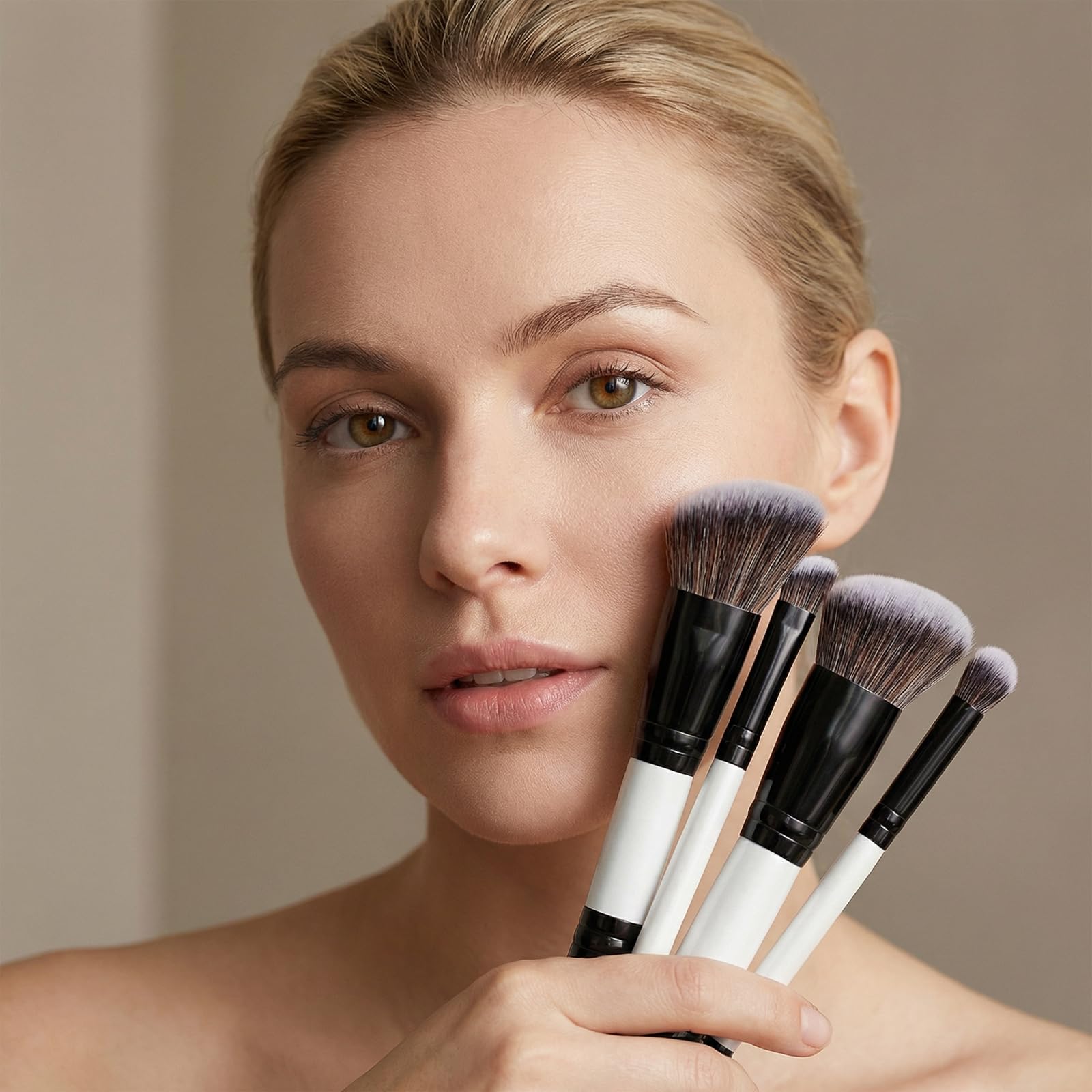 KFHENSOM 4PCS Foundation Contour Conceal Brush Set Dual-Ended Makeup Brushes Set Professional Powder Blush Concealer Eyeshadow Kabuki Foundation Brush Kit for Liquid Loose Powder Cream KFHENSOMR Au supplements