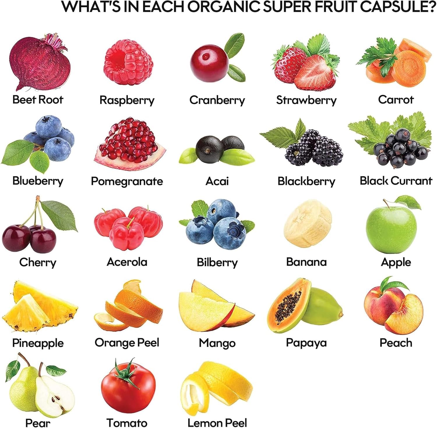Fruits and Veggies Supplement Powerfull Blend of 39 Whole Fruits and Veggies, Fills Nutritional Gaps, Get Energy, Well-being. USA Made Non-GMO/Vegan/Gluten Free. Packaging May Vary (60 Day Supply) ROOTIE Au supplements