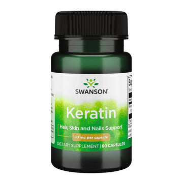 Swanson Keratin (from Tibetan Wool) - Natural Supplement Promoting Healthy Joints, Hair, Skin & Nails - Helps Nourish Healthy Connective Tissues - (60 Capsules, 50mg Each) Swanson Au supplements