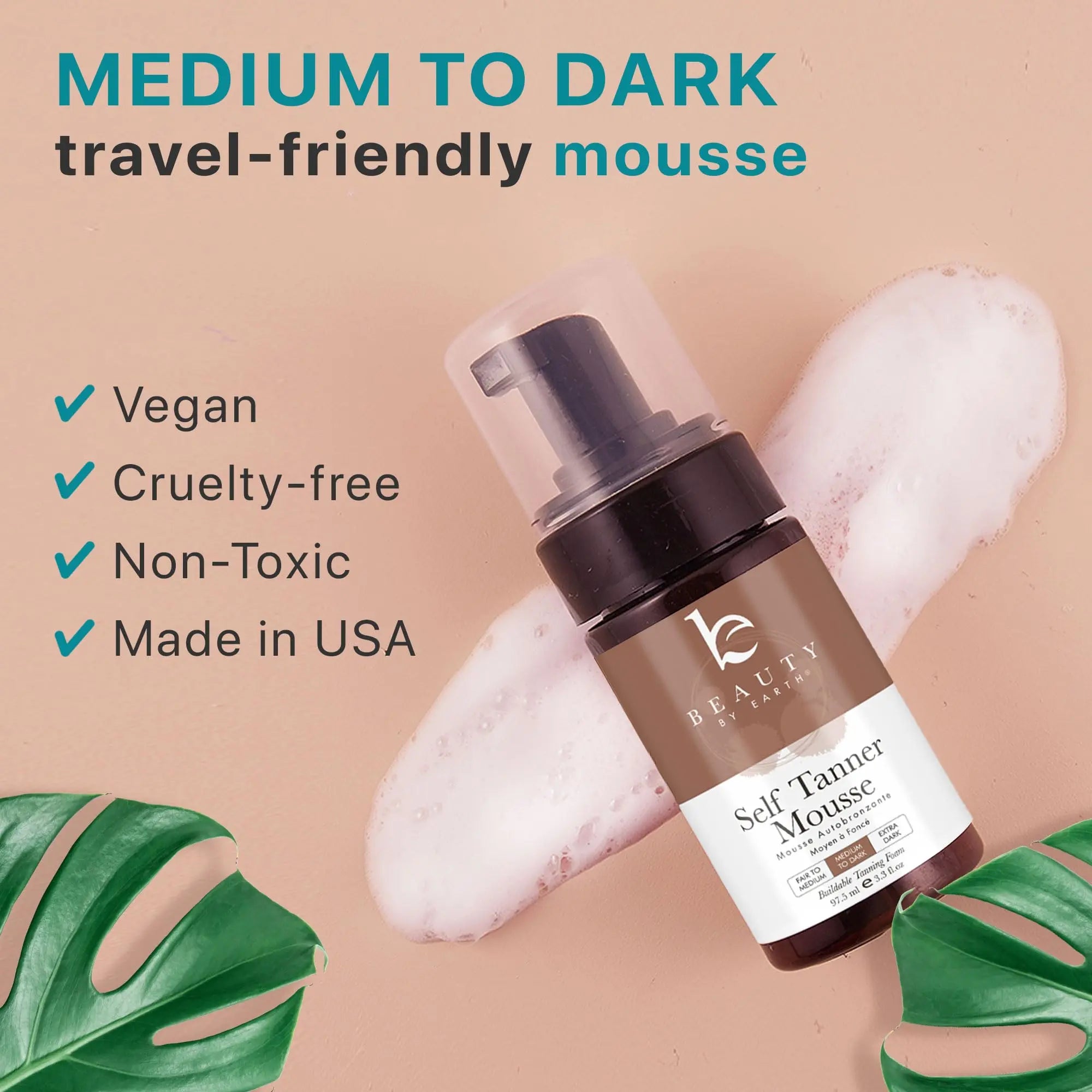 Self Tanner Tanning Mousse Kit - USA Made with Natural & Organic Ingredients Beauty by Earth Au supplements