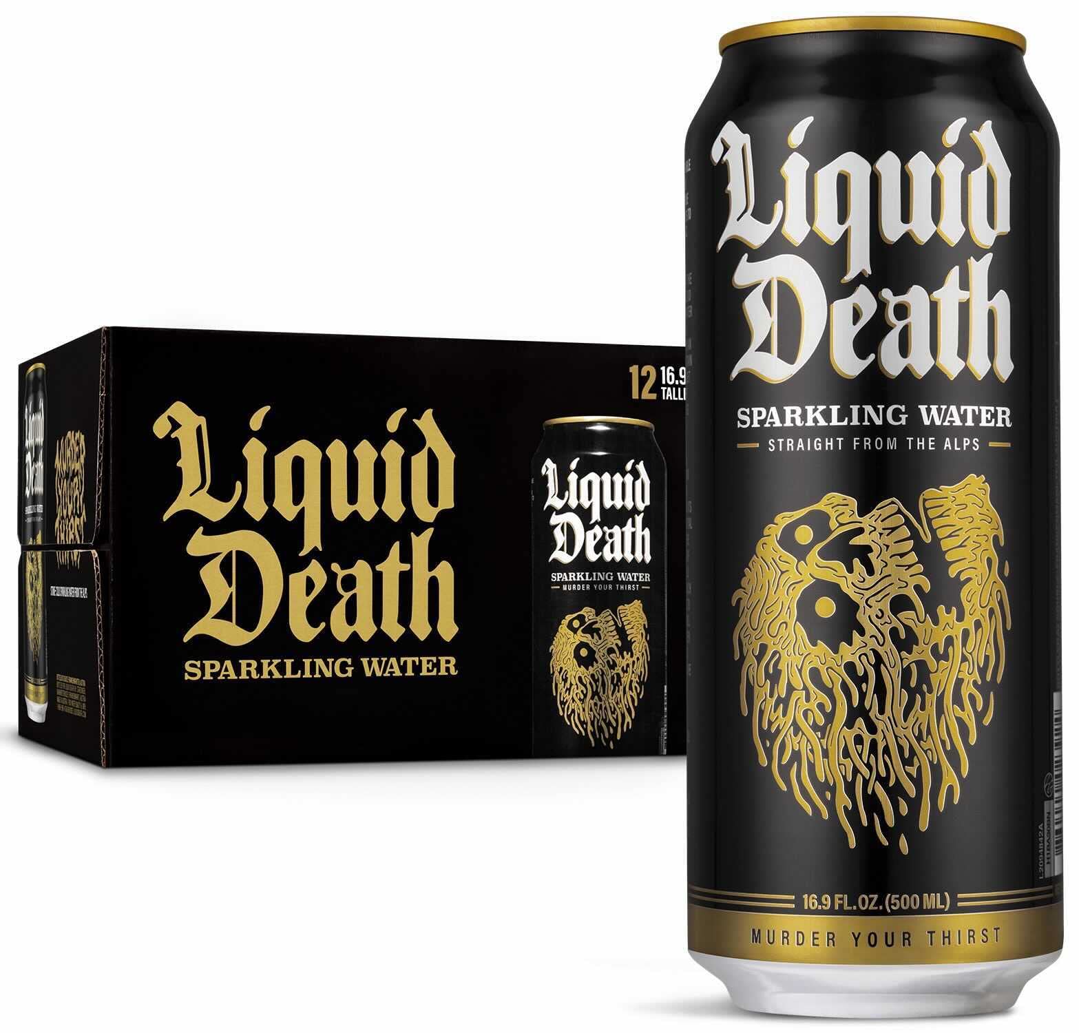 Liquid Death Sparkling Mountain Water, 16.9 oz Tallboys (12-Pack) Liquid Death Au supplements