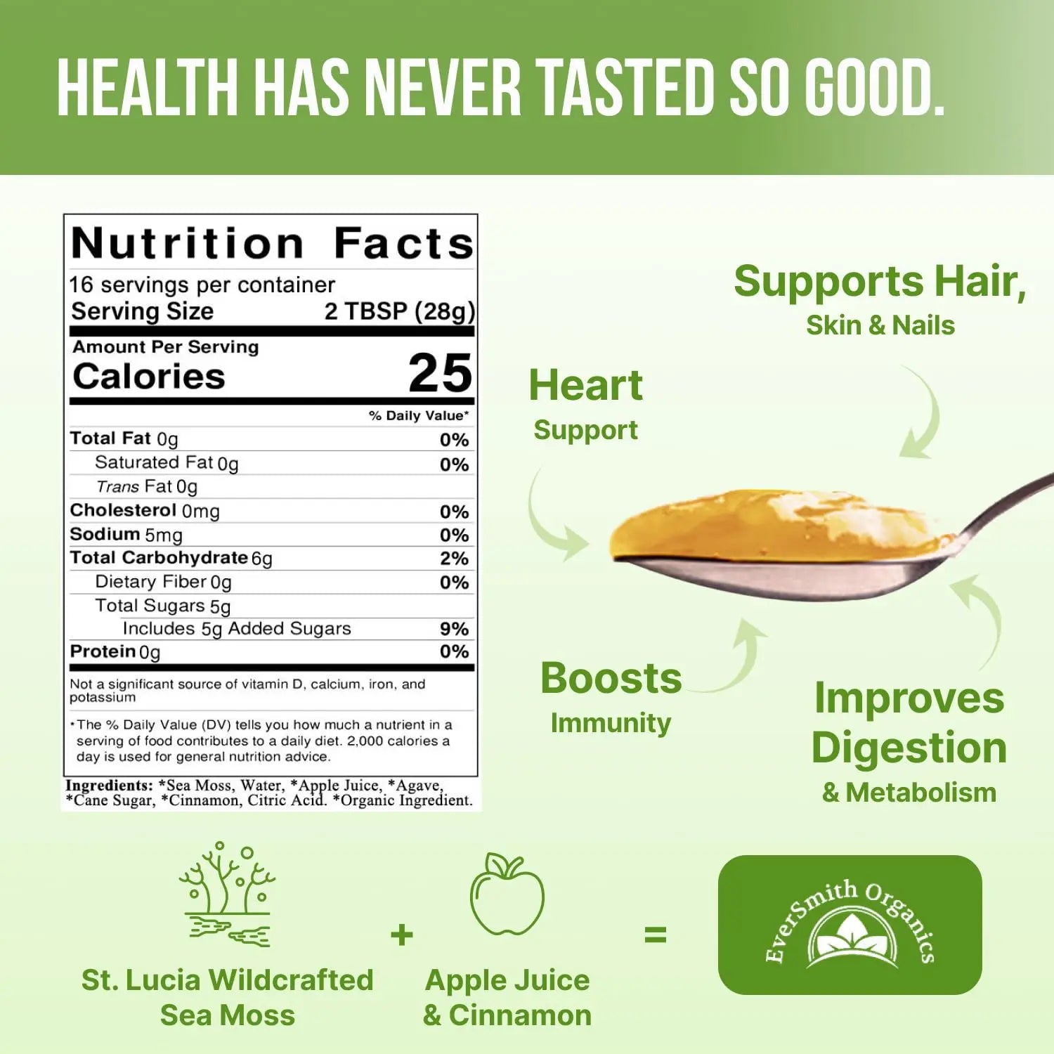 EverSmith Organics - Wildcrafted Irish Sea Moss Gel | Made in USA | Rich in Vitamins EverSmith Organics Au supplements