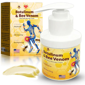 PPT.MHC Bee Venom Warming Cream with Pump - Massage Body Rub with Ginger, Peppermint & Black Pepper - Premium Bee Venom Lotion for Back, Legs & Feet - Everyday Non-Greasy 3.5oz Cream PPT.MHC Au supplements