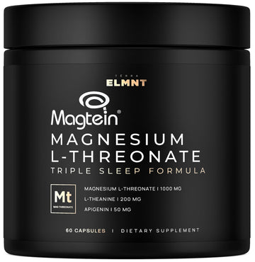 Triple Sleep Magnesium L-Threonate w. Apigenin, Theanine & Magtein Magnesium L Threonate - High Absorption Magnesium Supplement Capsules