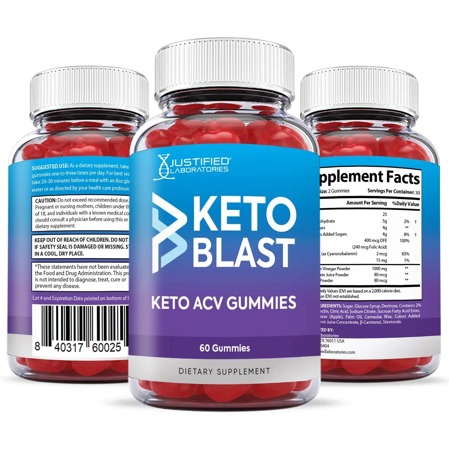 Justified Laboratories Keto Blast Gummies 1000MG ACV with Pomegranate Juice Beet Root Justified Laboratories Au supplements