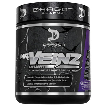 DRAGON PHARMA Mr. Veinz Stim Free Pre-Workout, Extreme Pump & Nootropic Catalyst DRAGON PHARMA Au supplements