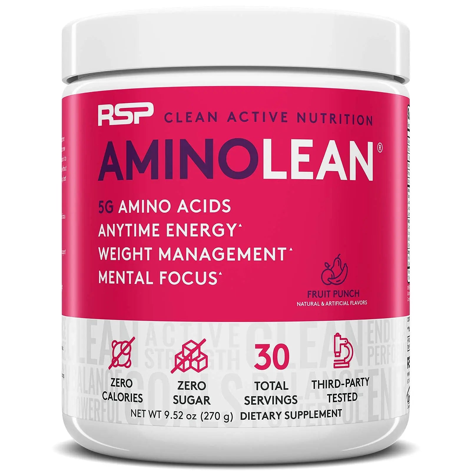 RSP NUTRITION AminoLean Pre Workout Energy (Fruit Punch 30 Servings) with AminoLean RSP NUTRITION Au supplements