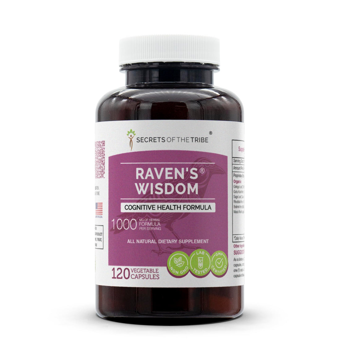 Secrets of the Tribe - Raven's Wisdom, Cognitive Health Formula, Herbal Supplement Blend (120 Capsules) Secrets of the Tribe Au supplements