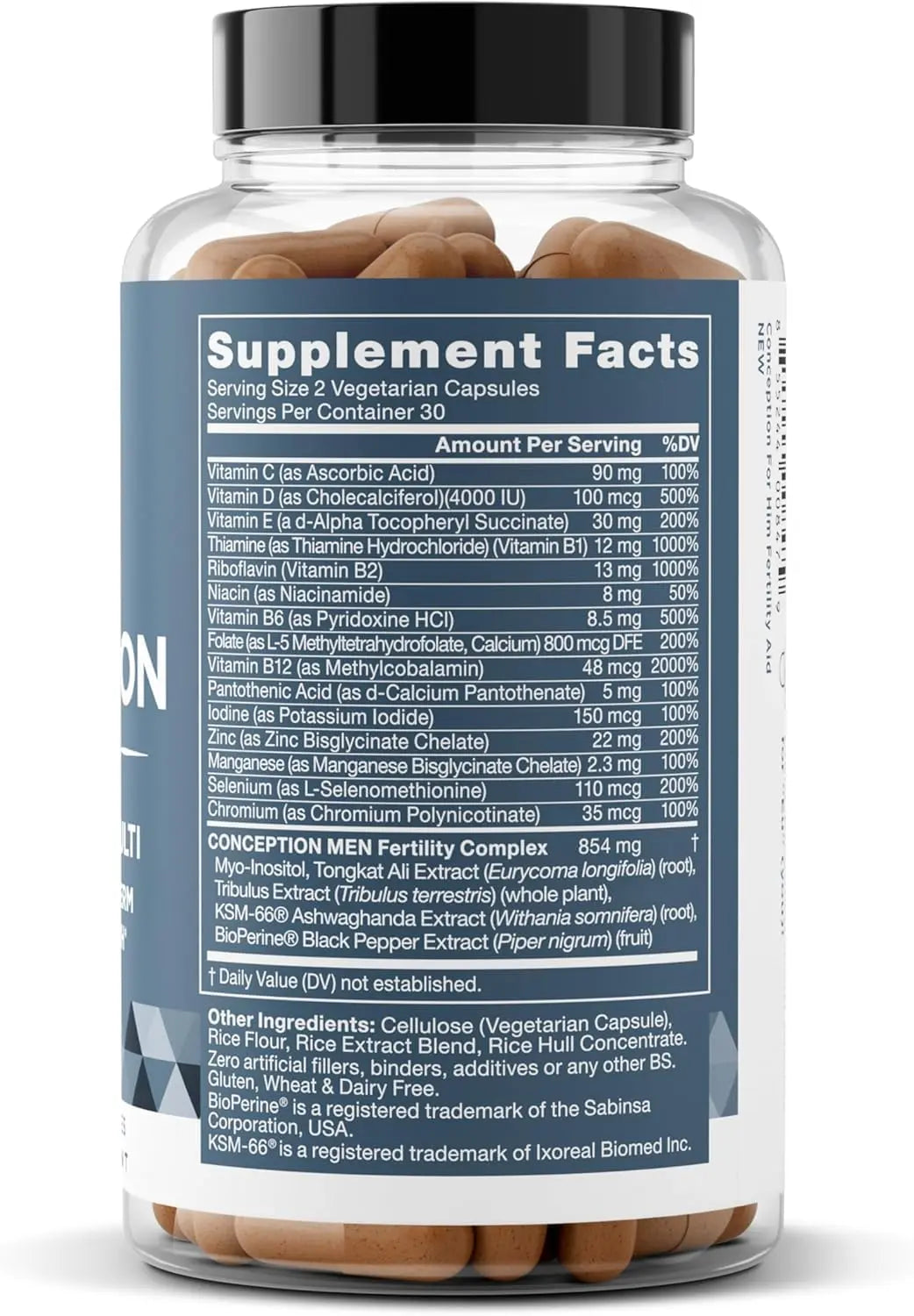 Conception for Him and Vital Liver Bundle - Male Fertility Booster & Prenatal Supplement + 9-in-1 Liver Support Eu Natural Au supplements