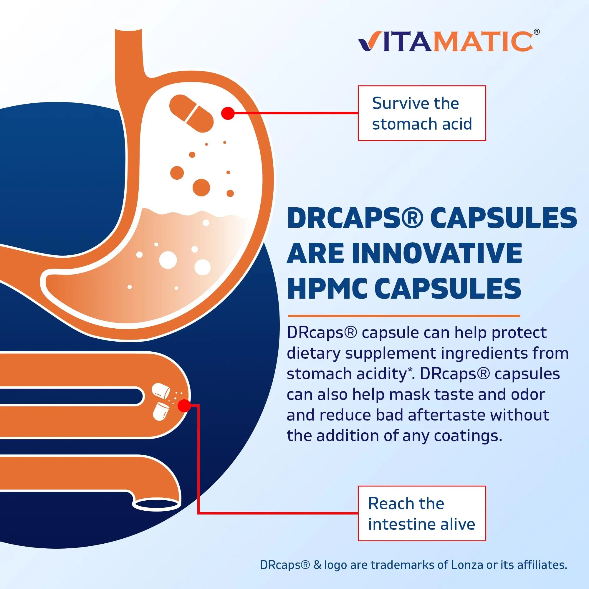 Vitamatic Lactobacillus Salivarius 2 Billion per DR Capsule - 60 Count - Digestive Support Vitamatic Au supplements