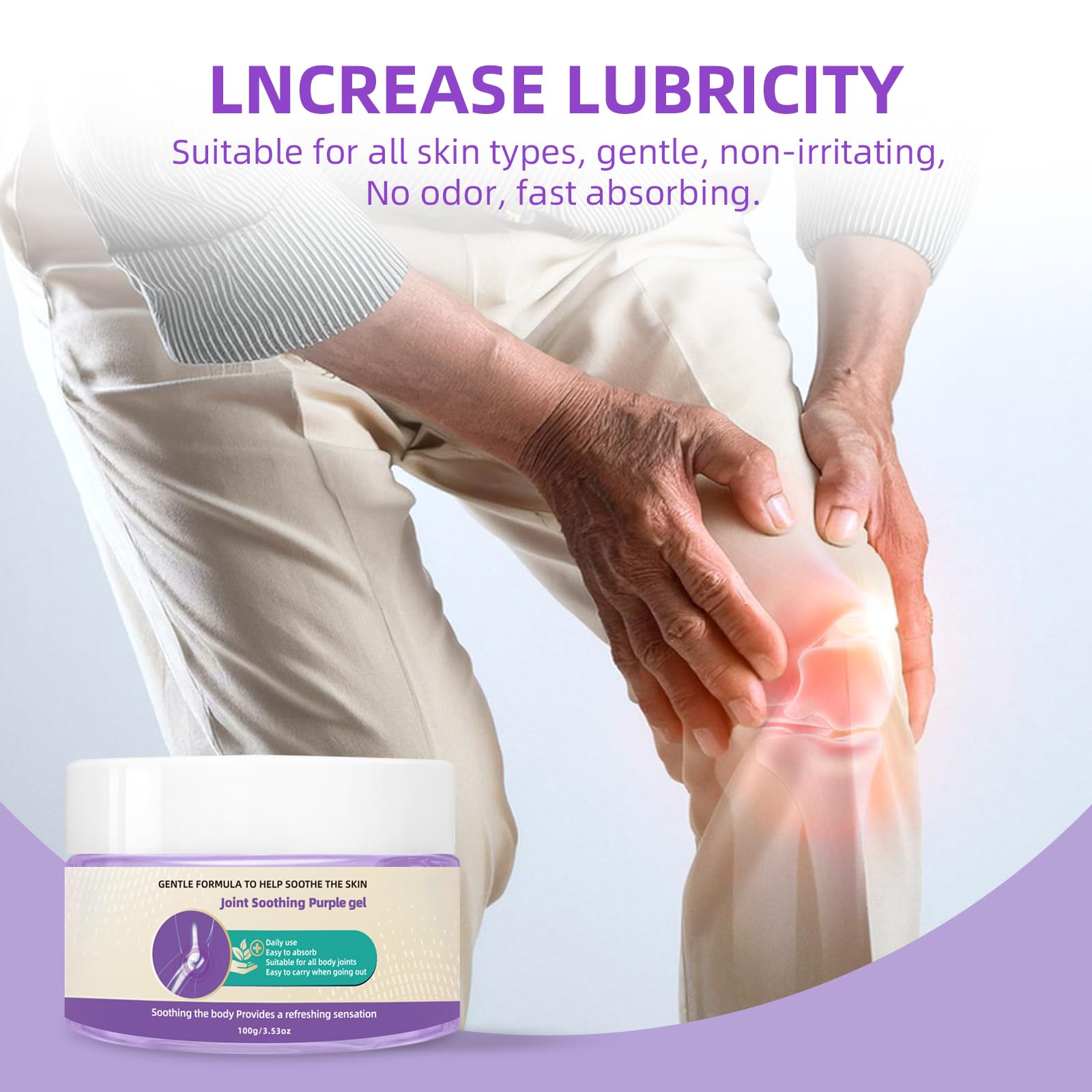 Nodfens Joint Pain Gel, Purple Relief Soothing Massage Cream for Knees, Neck, Feet, Hand Whole Body Nodfens Au supplements