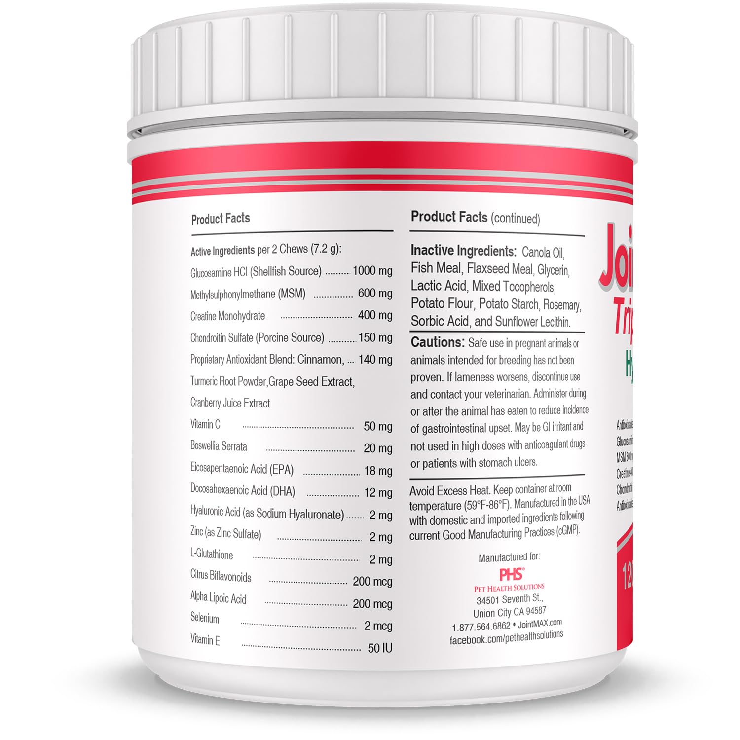 Joint MAX Triple Strength Hypo-Allergenic Soft Chews for Dogs - Hip and Joint Support Supplement with Glucosamine, Chondroitin, & MSM - Made in The USA - 120 Soft Chews Joint Max Au supplements
